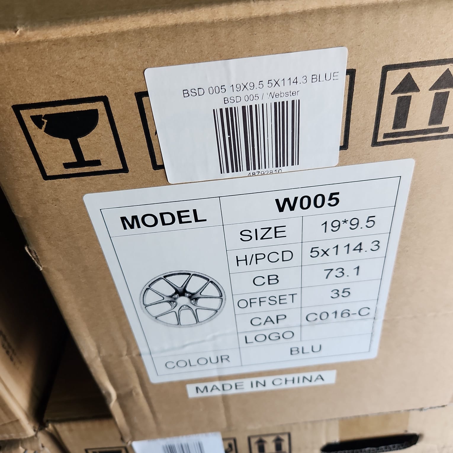 W005 19X9.5 5X114.3 BLUE - Gun Hill Tire House (WTW - WHOLESALE TIRES & WHEELS)