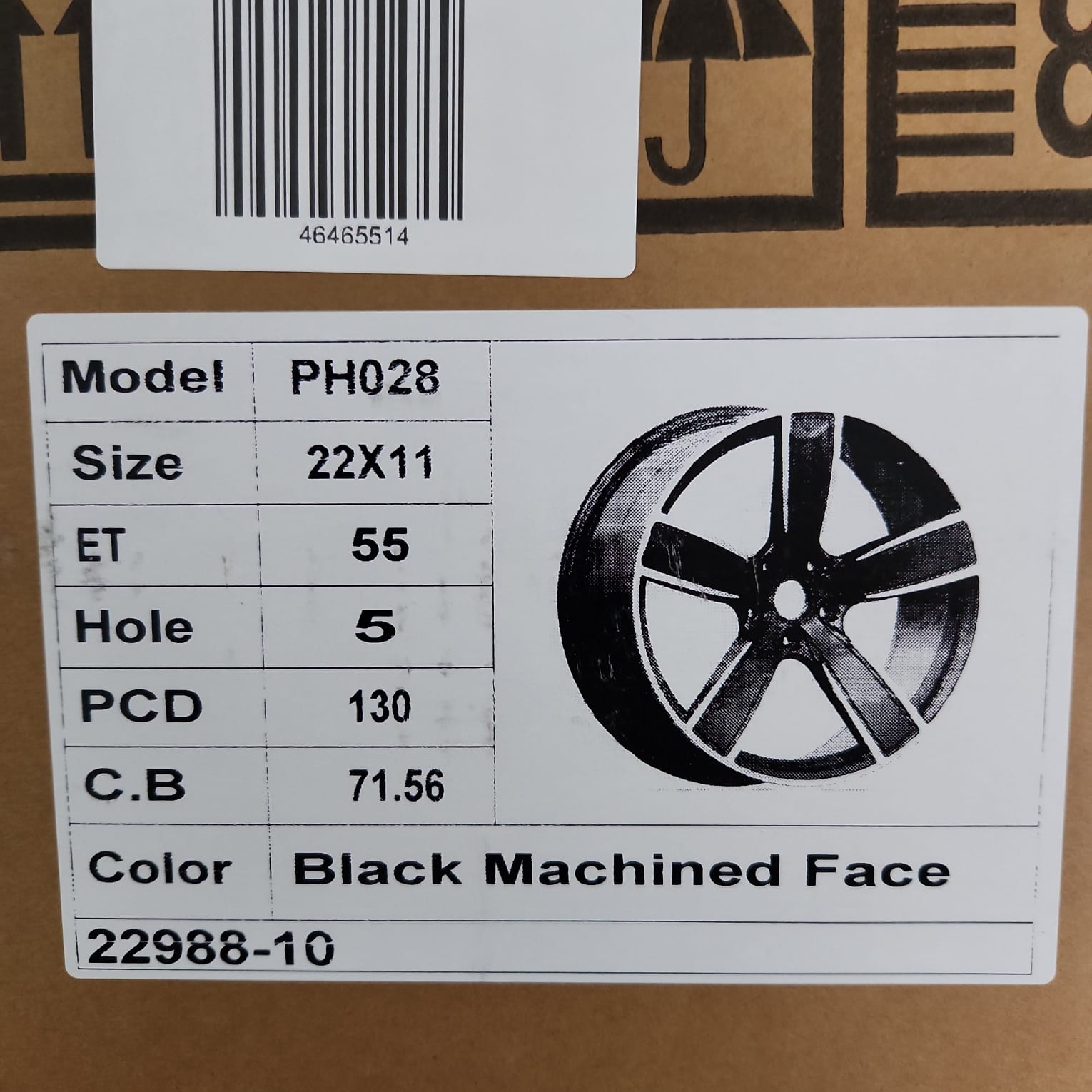 OE - 5584 22x11 5X130 PIANO BLACK MACHINED FACE - Gun Hill Tire House (WTW - WHOLESALE TIRES & WHEELS)