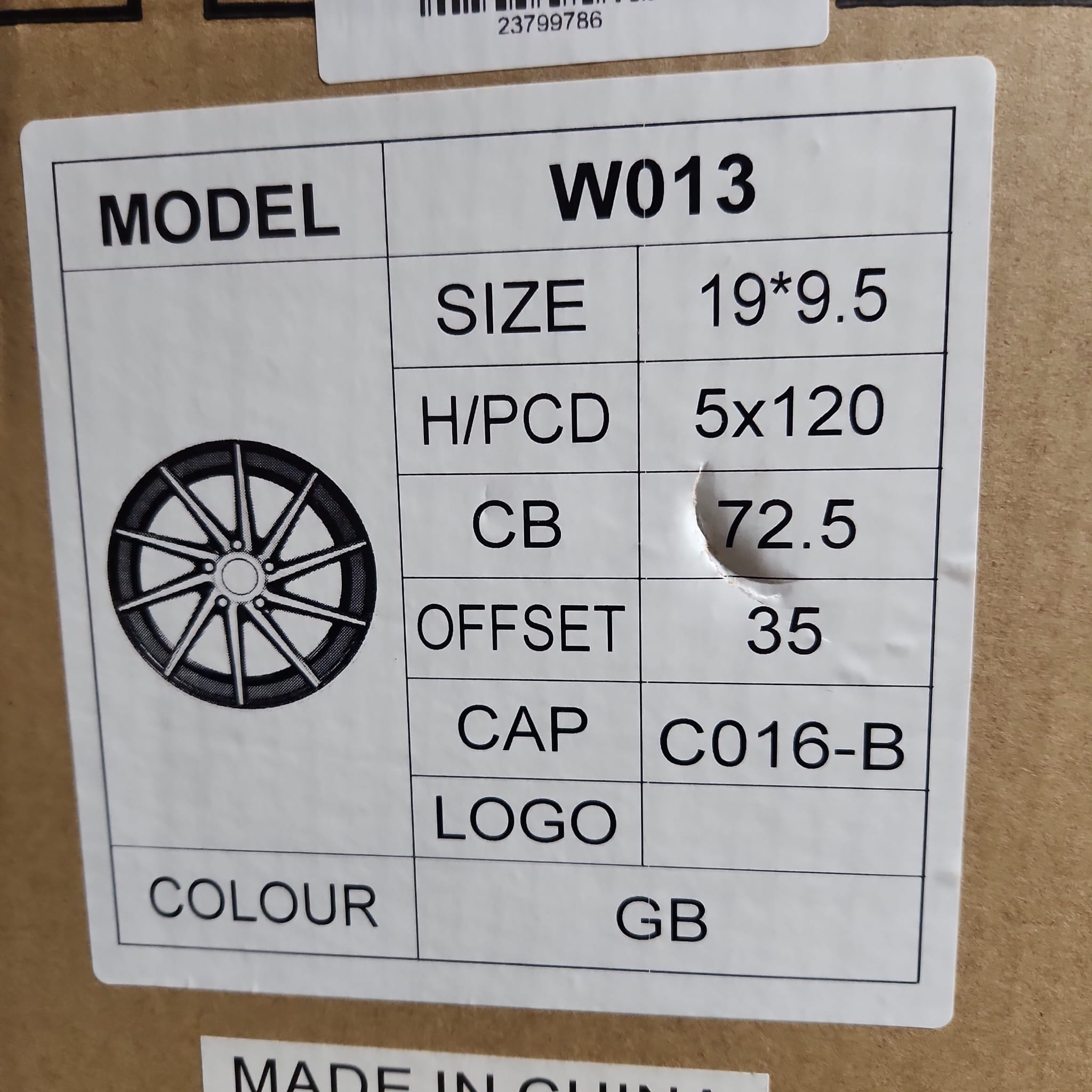 W013 19x9.5 5x120 GLOSS BLACK - Gun Hill Tire House (WTW - WHOLESALE TIRES & WHEELS)