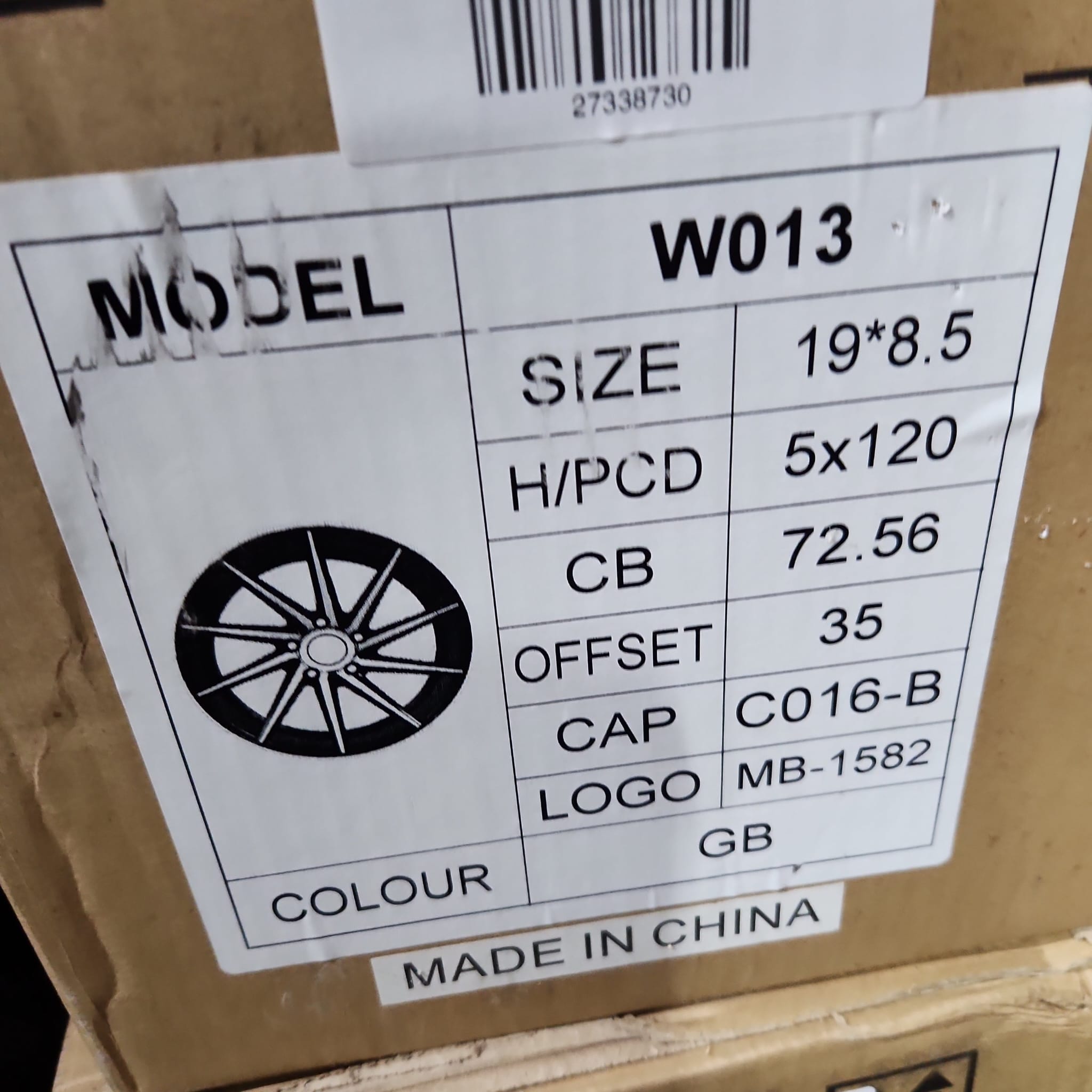 VOSSEN STYLE W013 19x8.5 5x120 GLOSS BLACK - Gun Hill Tire House (WTW - WHOLESALE TIRES & WHEELS)