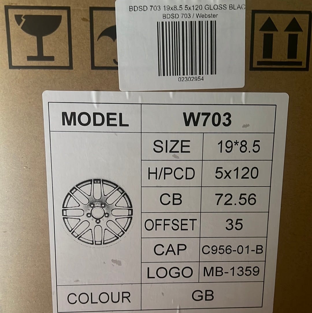 W703 19x8.5 5x120 GLOSS BLACK - Gun Hill Tire House (WTW - WHOLESALE TIRES & WHEELS)