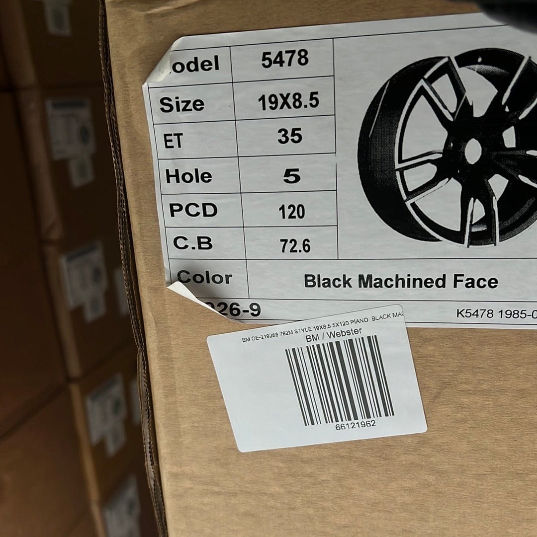 OE - 5478 219269 792M STYLE 19X8.5 5X120 PIANO BLACK MACHINED FACE - Gun Hill Tire House (WTW - WHOLESALE TIRES & WHEELS)