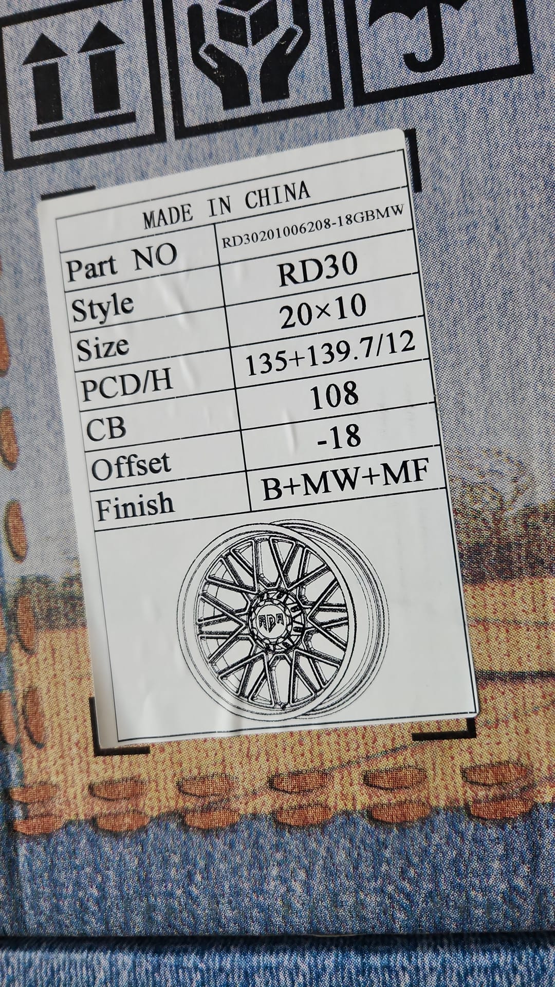 RDR RD30 20X10 6X135 - 6X139.7 B+MW+MF - Gun Hill Tire House (WTW - WHOLESALE TIRES & WHEELS)