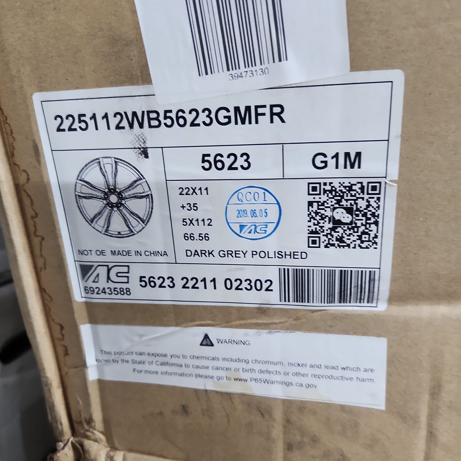 WHEELS 5623 22x11 5x112 DARK GREY POLISHED - Gun Hill Tire House (WTW - WHOLESALE TIRES & WHEELS)