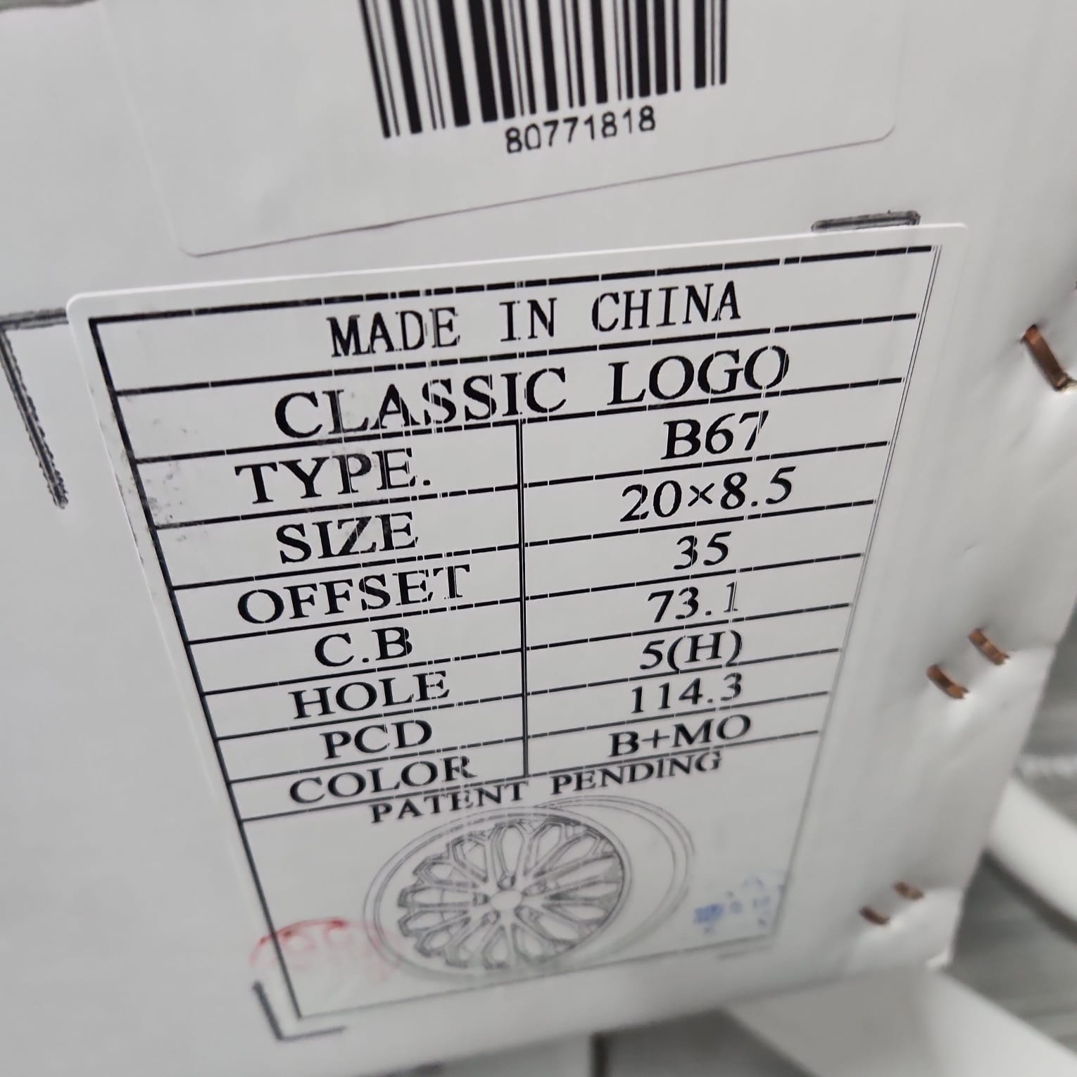 BORGHINI WHEEL B67 - M 20X8.5 5X114.3 B+MO - Gun Hill Tire House (WTW - WHOLESALE TIRES & WHEELS)