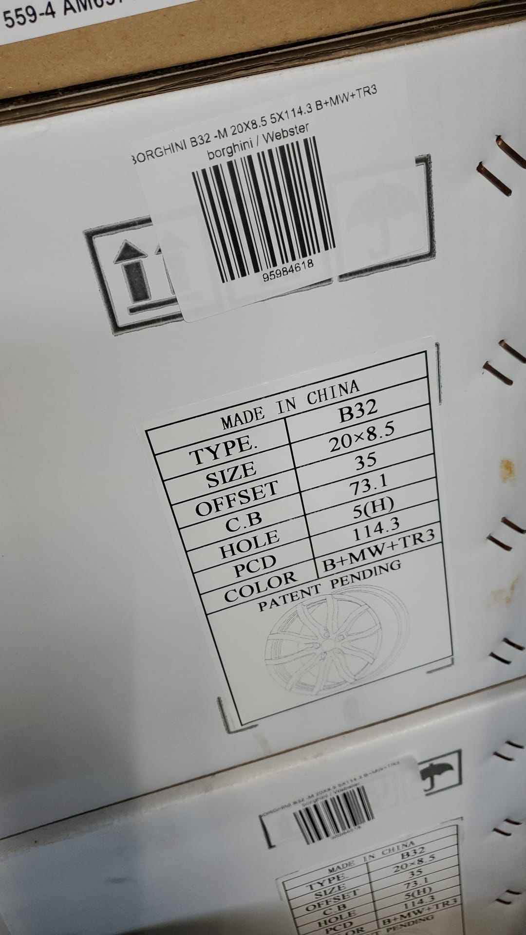 BORGHINI B32 - M 20X8.5 5X114.3 B+MW+TR3 - Gun Hill Tire House (WTW - WHOLESALE TIRES & WHEELS)