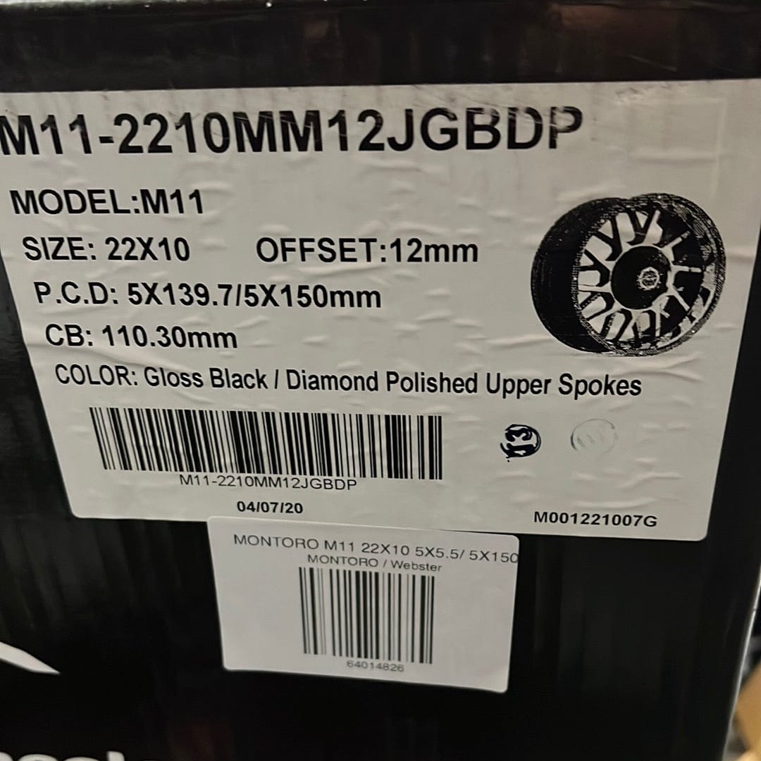 MONTORO M11 22X10 5X5.5/ 5X150 - Gun Hill Tire House (WTW - WHOLESALE TIRES & WHEELS)