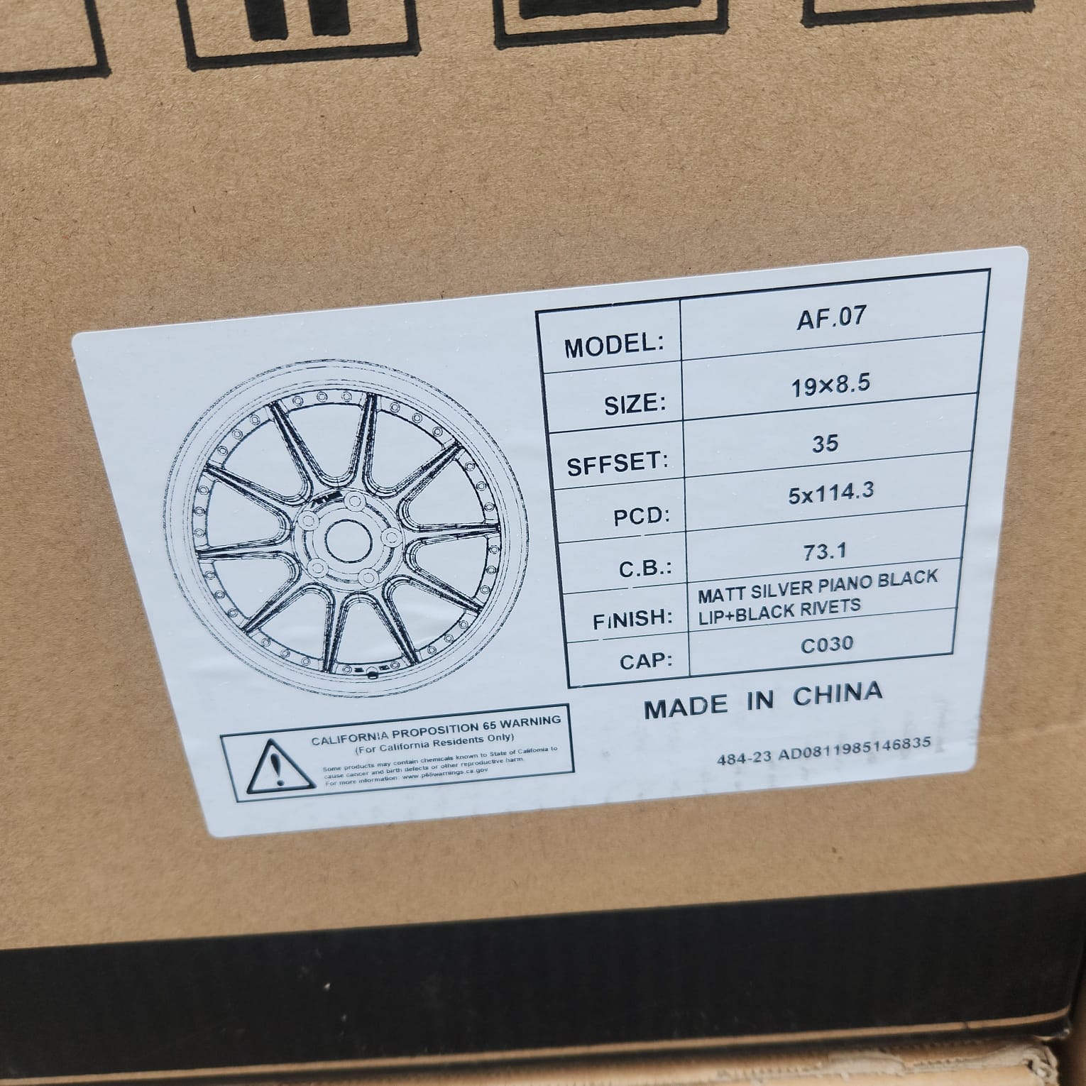 ARUIS AF07 19X8.5 5X4.5 MATT SILVER PIANO BLACK LIP + BLACK RIVETS - Gun Hill Tire House (WTW - WHOLESALE TIRES & WHEELS)