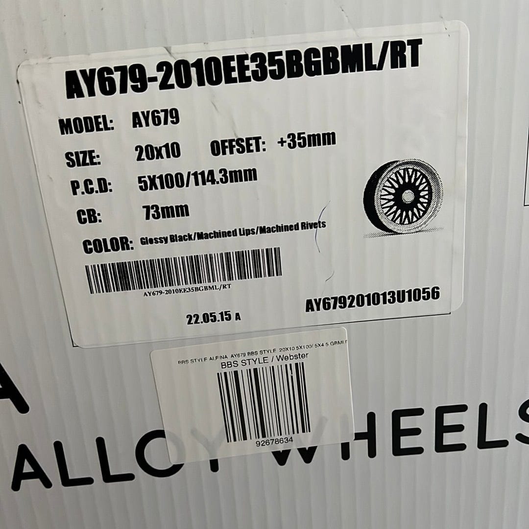 ALFINA AY679 20X10 5X100/ 5X4.5 GBMLR - Gun Hill Tire House (WTW - WHOLESALE TIRES & WHEELS)