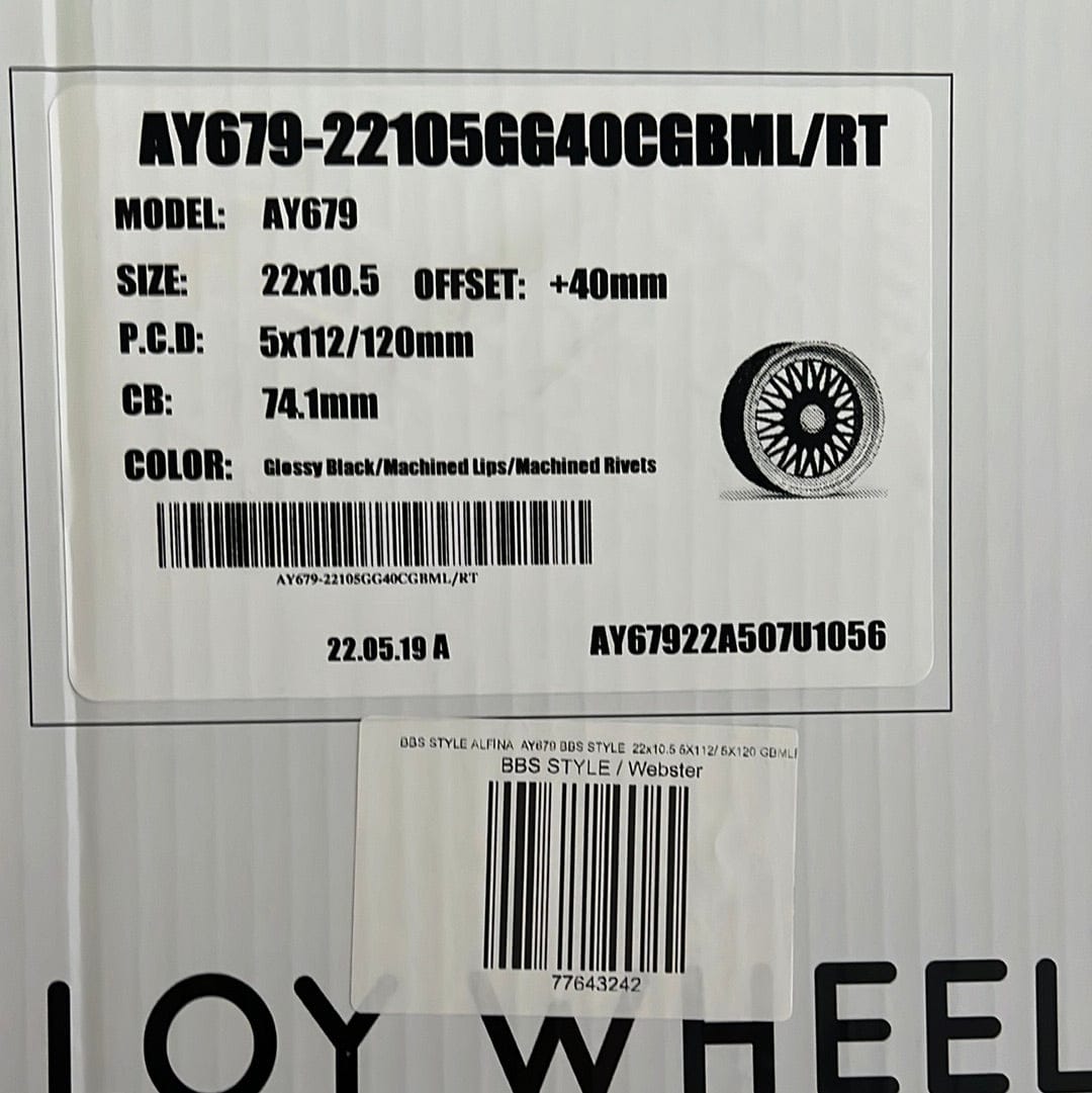 ALFINA AY679 22x10.5 5X112/ 5X120 GBMLR - Gun Hill Tire House (WTW - WHOLESALE TIRES & WHEELS)