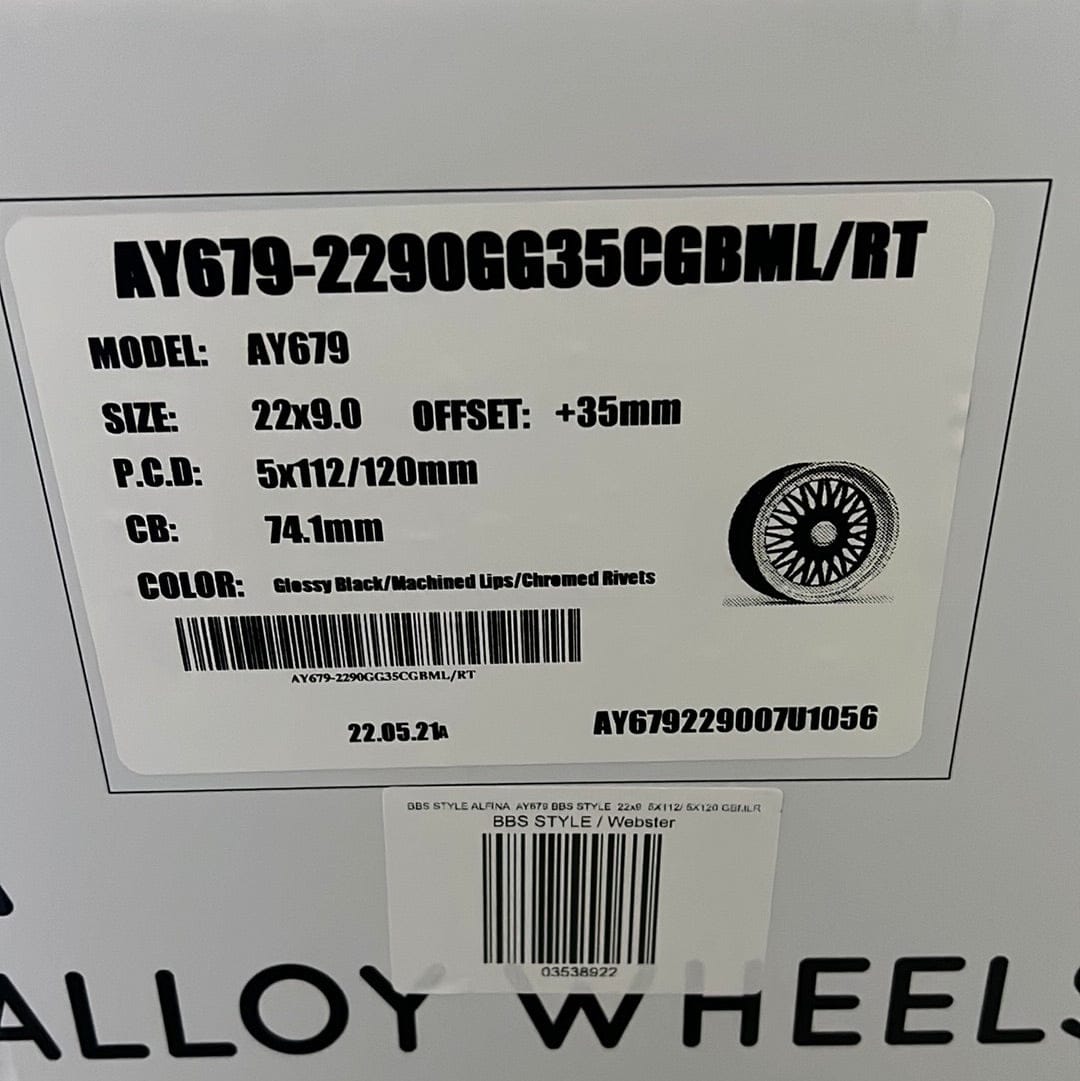 ALFINA AY679 22x9 5X112/ 5X120 GBMLR - Gun Hill Tire House (WTW - WHOLESALE TIRES & WHEELS)