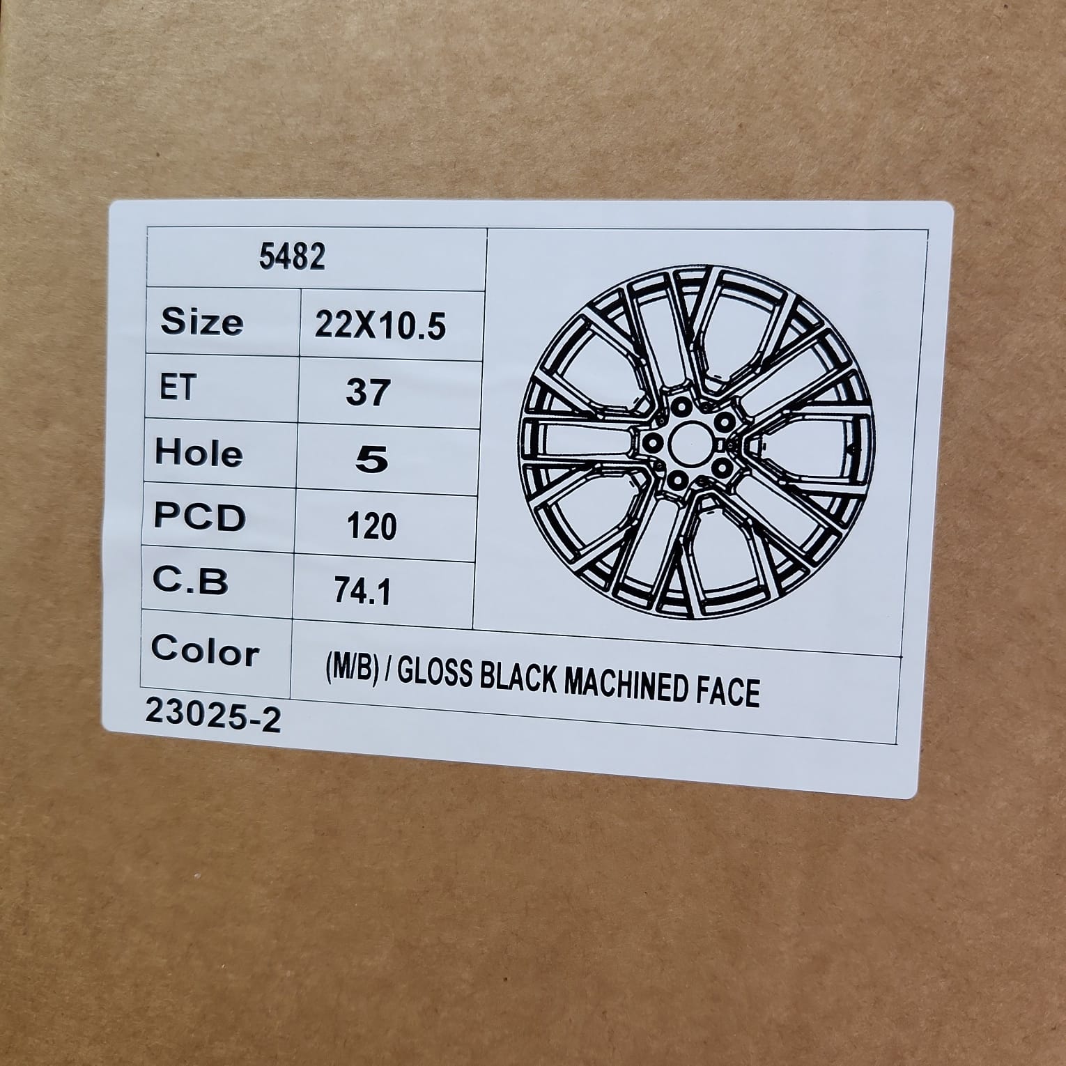 5482 RB91 22X10.5 5X120 BLACK MACHINED FACE - Gun Hill Tire House (WTW - WHOLESALE TIRES & WHEELS)