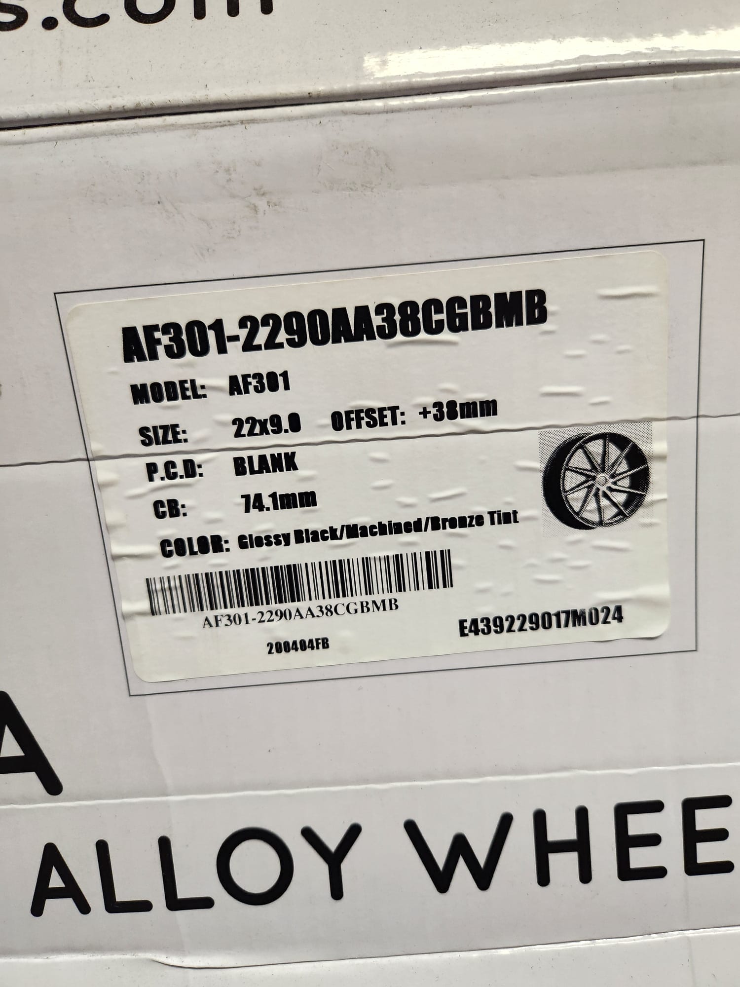 ALFINA AF301 BLANK 22X9 GLOSSY BLACK MACHINED BRONZE TINT5 - Gun Hill Tire House (WTW - WHOLESALE TIRES & WHEELS)