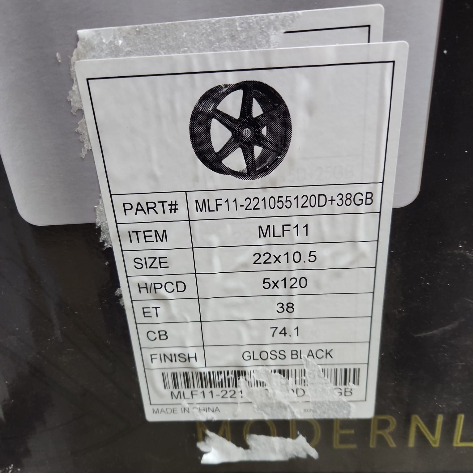 MODERN LEXURY MLF11 22X10.5 5X120 GLOSS BLACK - Gun Hill Tire House (WTW - WHOLESALE TIRES & WHEELS)