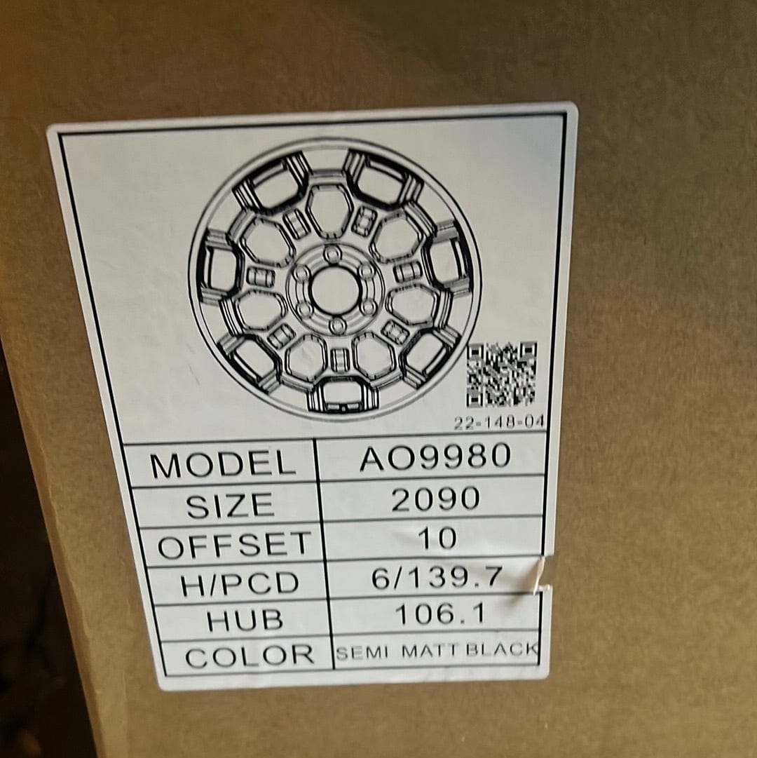 TRD 2022 AO9980 OFF ROAD 20X9 6X5.5 - @SEMI MATTE BLACK - Gun Hill Tire House (WTW - WHOLESALE TIRES & WHEELS)