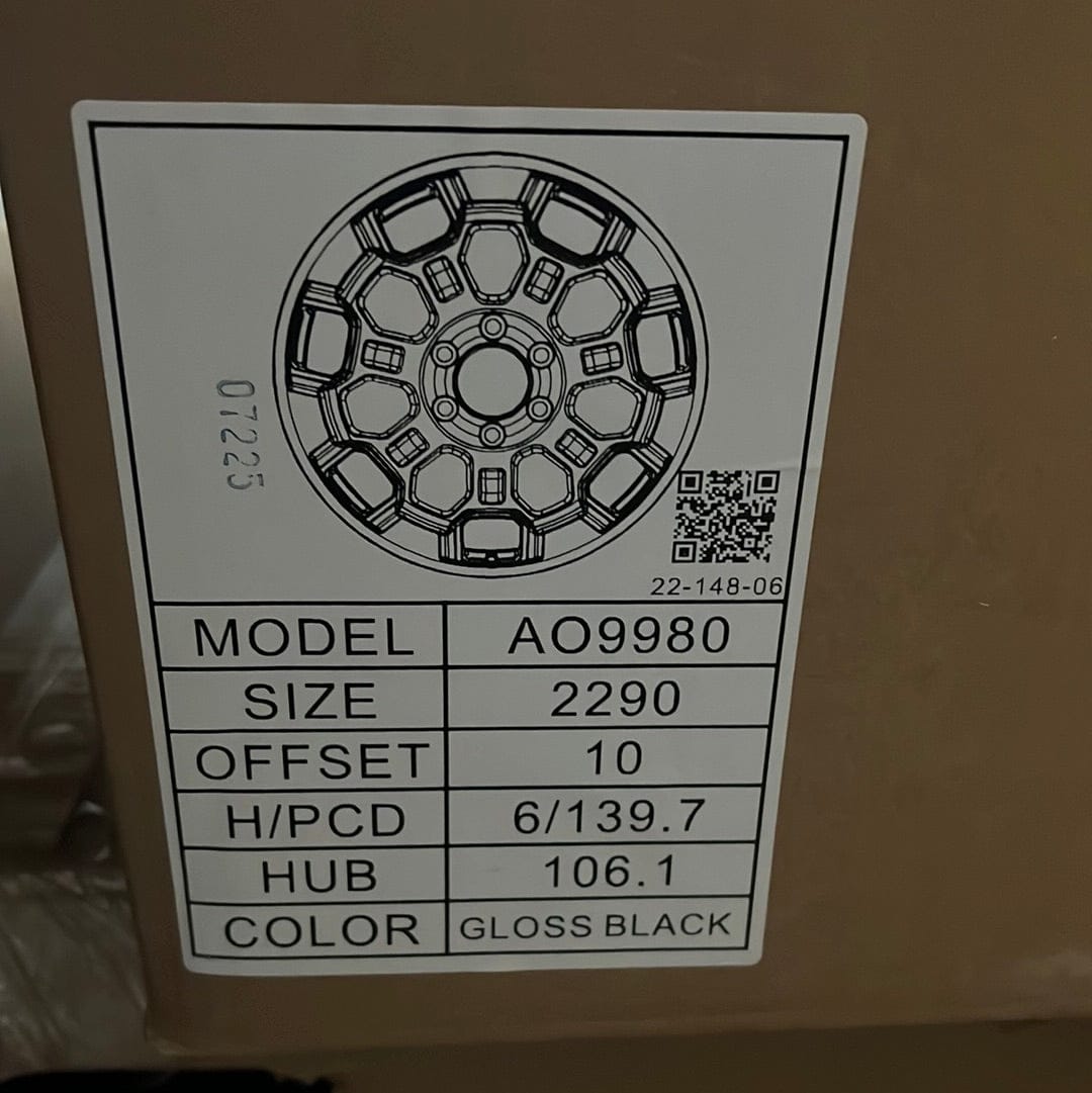 TRD 2022 OFF ROAD 22X9 6X5.5 - @PIANO BLACK - Gun Hill Tire House (WTW - WHOLESALE TIRES & WHEELS)