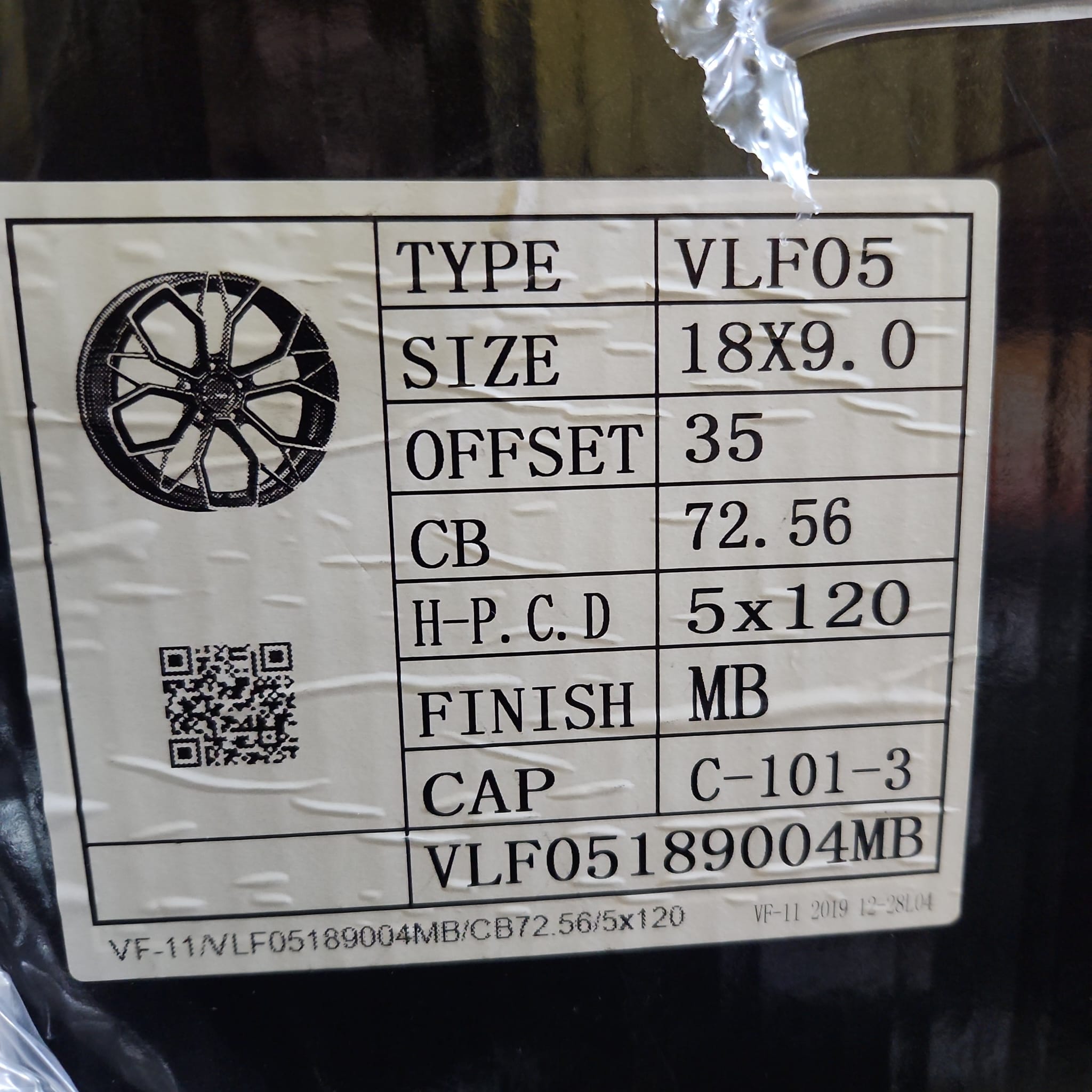 WHEEL LEGEND VLF5 18X9 5X120 PIANO BLACK MACHINE FACE - Gun Hill Tire House (WTW - WHOLESALE TIRES & WHEELS)