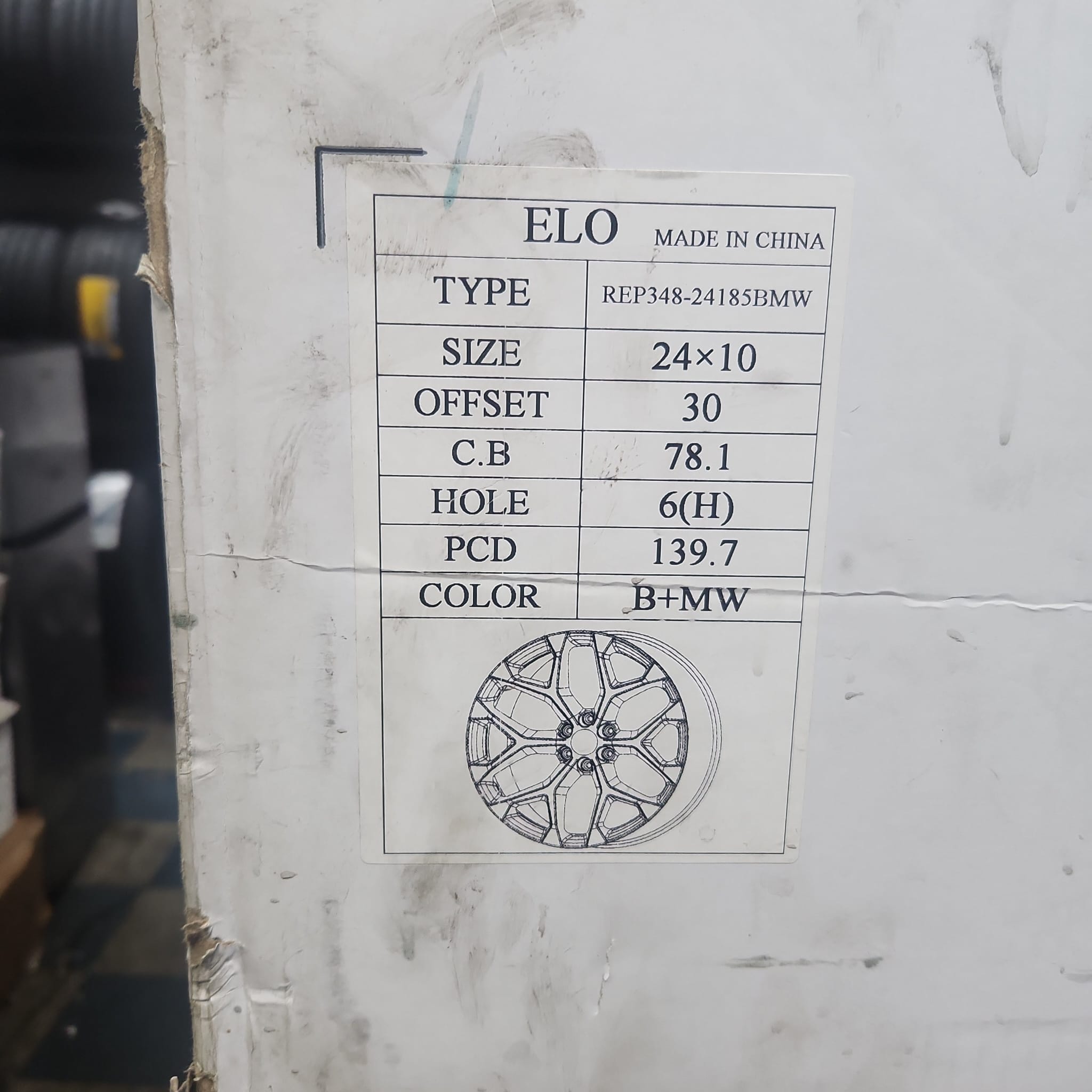 ELO REP 348 2410 6x139.7 BLACK AND MILLED - Gun Hill Tire House (WTW - WHOLESALE TIRES & WHEELS)