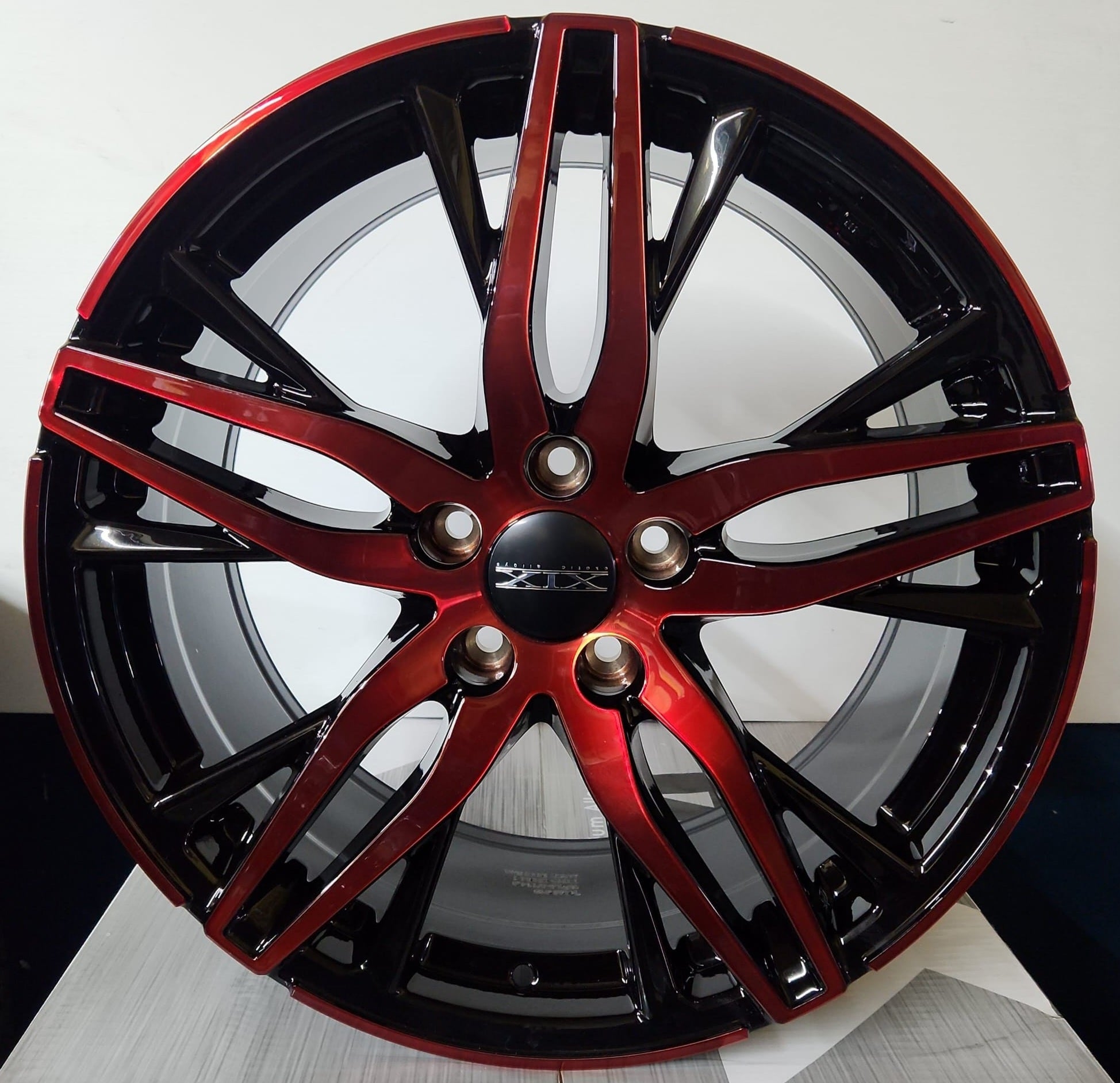 GWG 619 18X8.5 5X120 GLOSS BLACK RED FACE - Gun Hill Tire House (WTW - WHOLESALE TIRES & WHEELS)