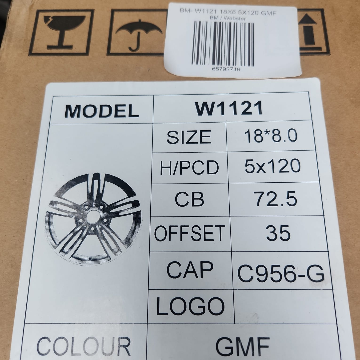 WHEELS - W1121 18X8 5X120 GMF - Gun Hill Tire House (WTW - WHOLESALE TIRES & WHEELS)