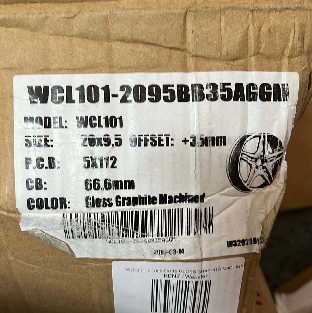 WCL101 WHEELS 20x9.5 5x112 GLOSS GRAPHITE MACHINE - Gun Hill Tire House (WTW - WHOLESALE TIRES & WHEELS)