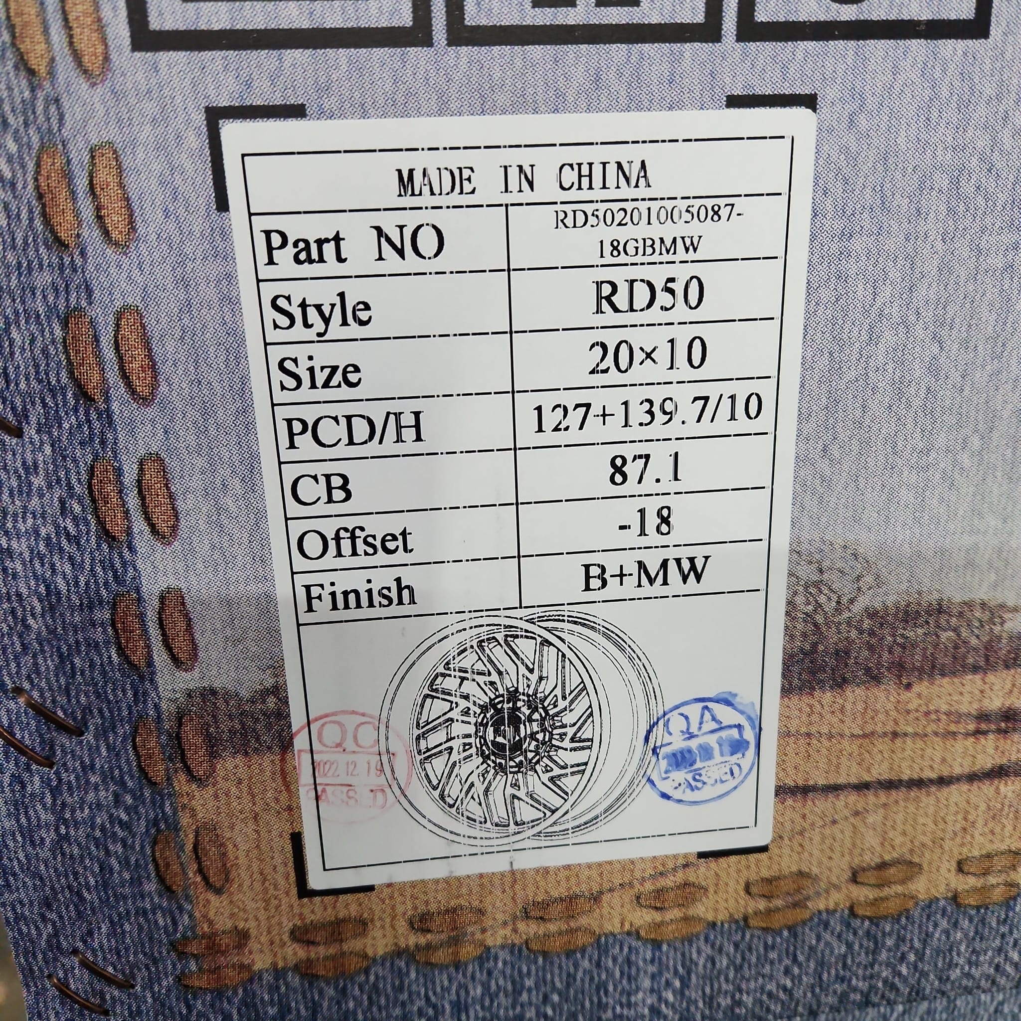 RED DIRT ROAD WHEEL RD50 - M 20X10 5X127 - 5X139.7 B+MW - Gun Hill Tire House (WTW - WHOLESALE TIRES & WHEELS)