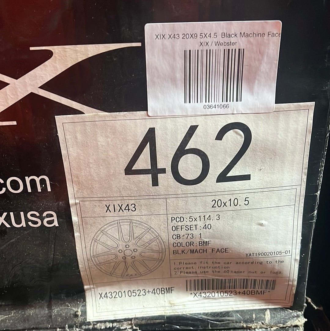 XIX X43 20X10.5 5X4.5 Black Machine Face - Gun Hill Tire House (WTW - WHOLESALE TIRES & WHEELS)