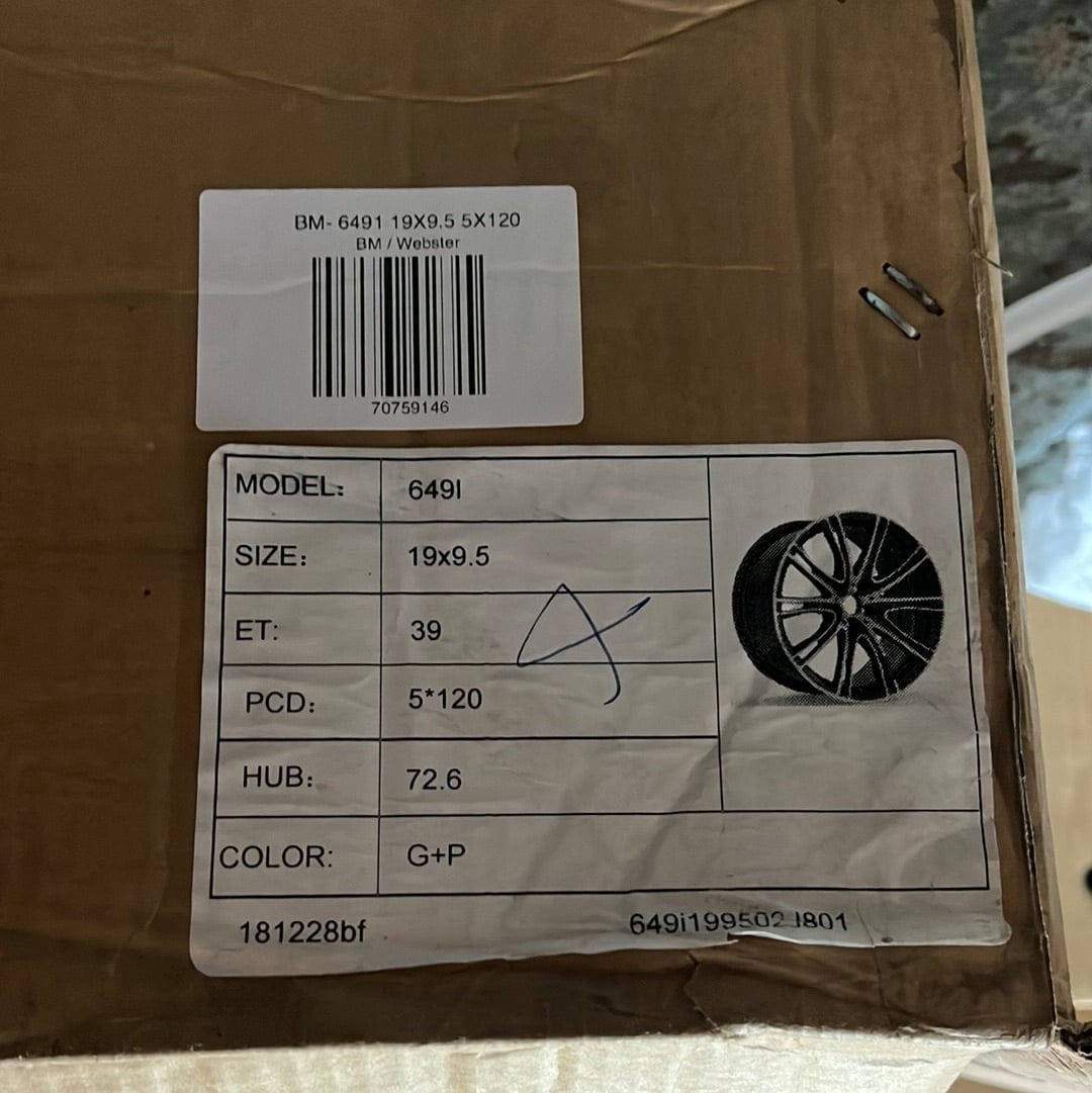 6491 WHEELS 19X9.5 5X120 G+P - Gun Hill Tire House (WTW - WHOLESALE TIRES & WHEELS)