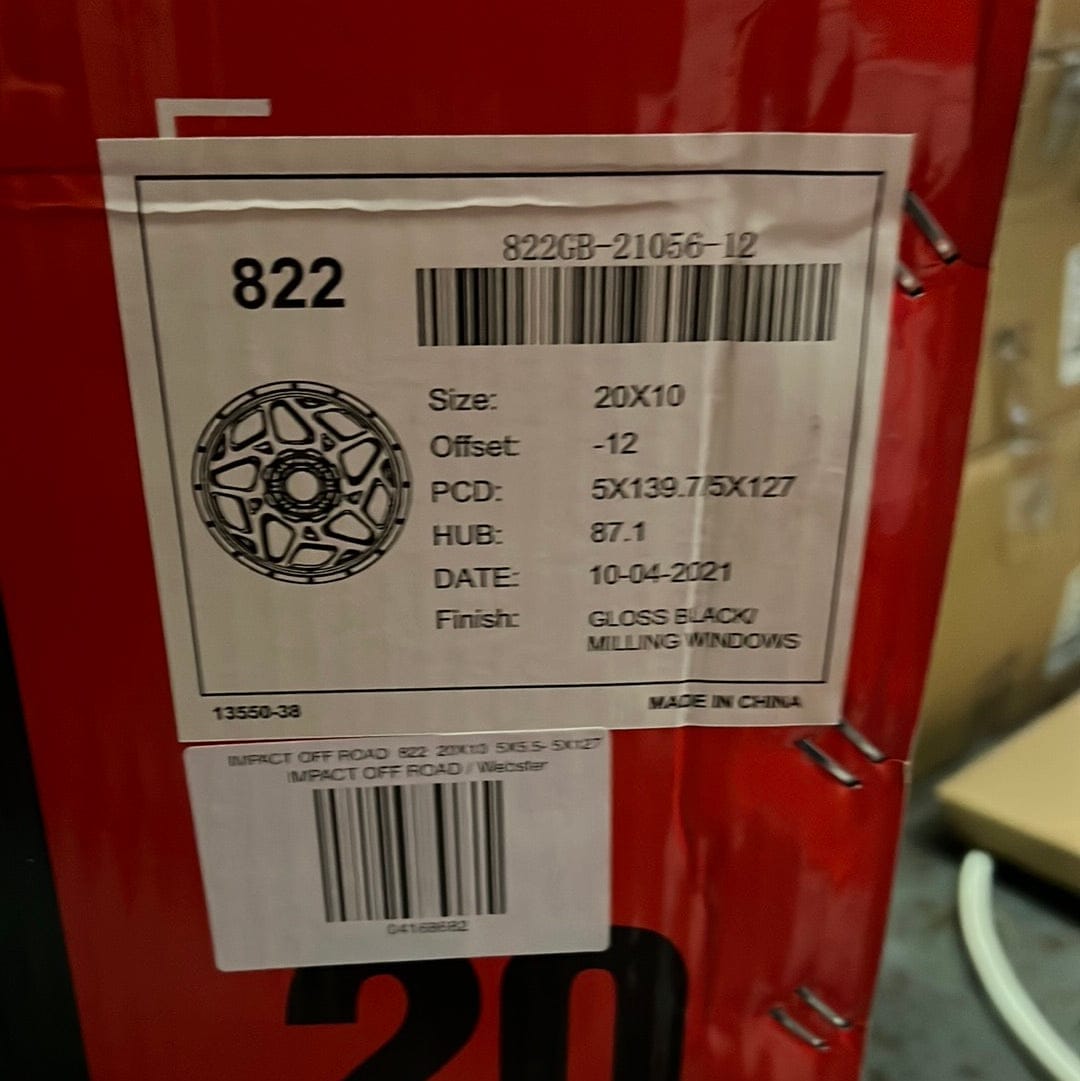 IMPACT OFF ROAD 822 20X10 5X5.5 - 5X127 - Gun Hill Tire House (WTW - WHOLESALE TIRES & WHEELS)