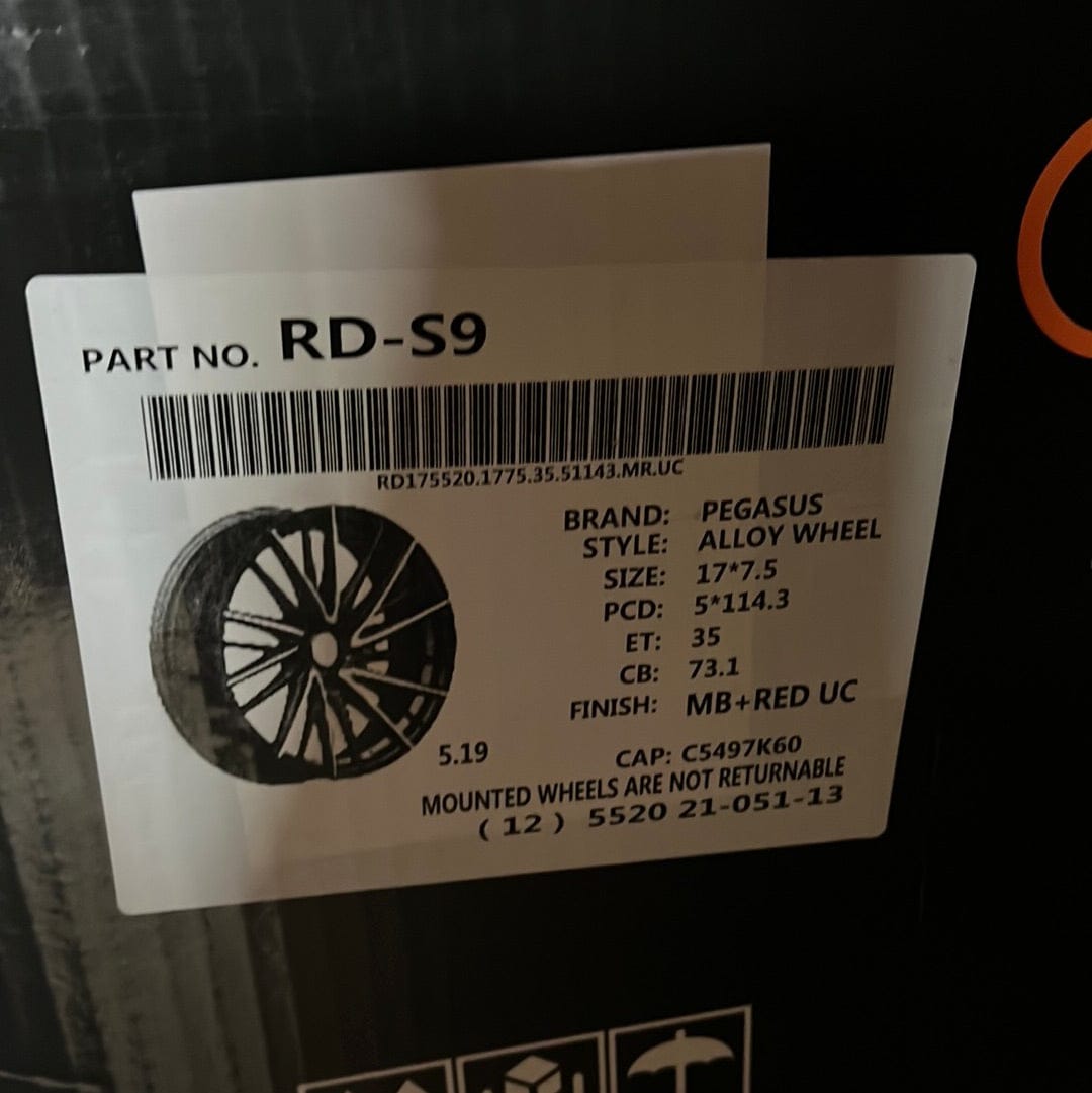 RAPIDASH - PW - RD - S9 17X7.5 5x4.5 MB+RED UC - Gun Hill Tire House (WTW - WHOLESALE TIRES & WHEELS)