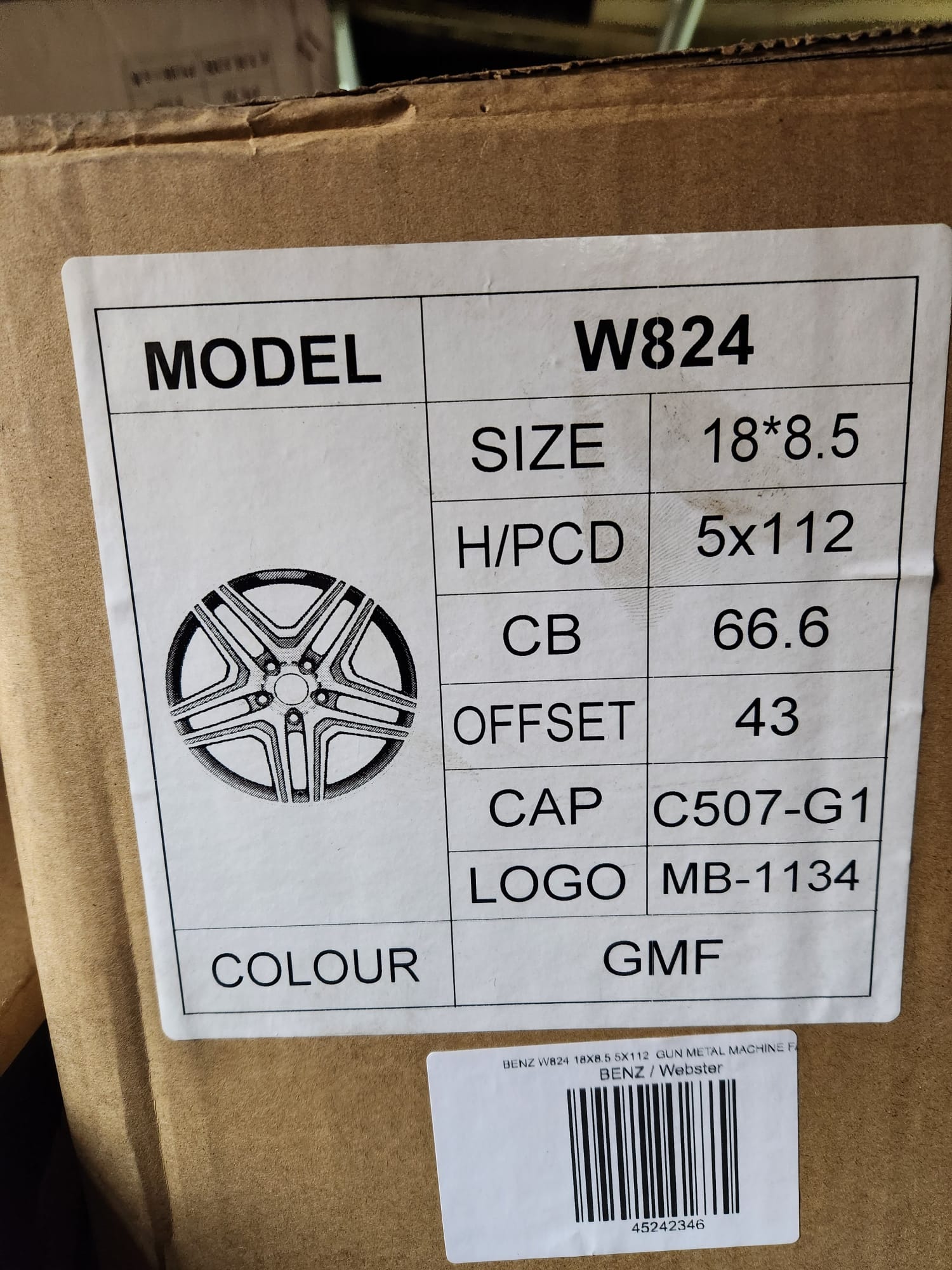 WHEELS W824 18X8.5 5X112 GUN METAL MACHINE FACE - Gun Hill Tire House (WTW - WHOLESALE TIRES & WHEELS)