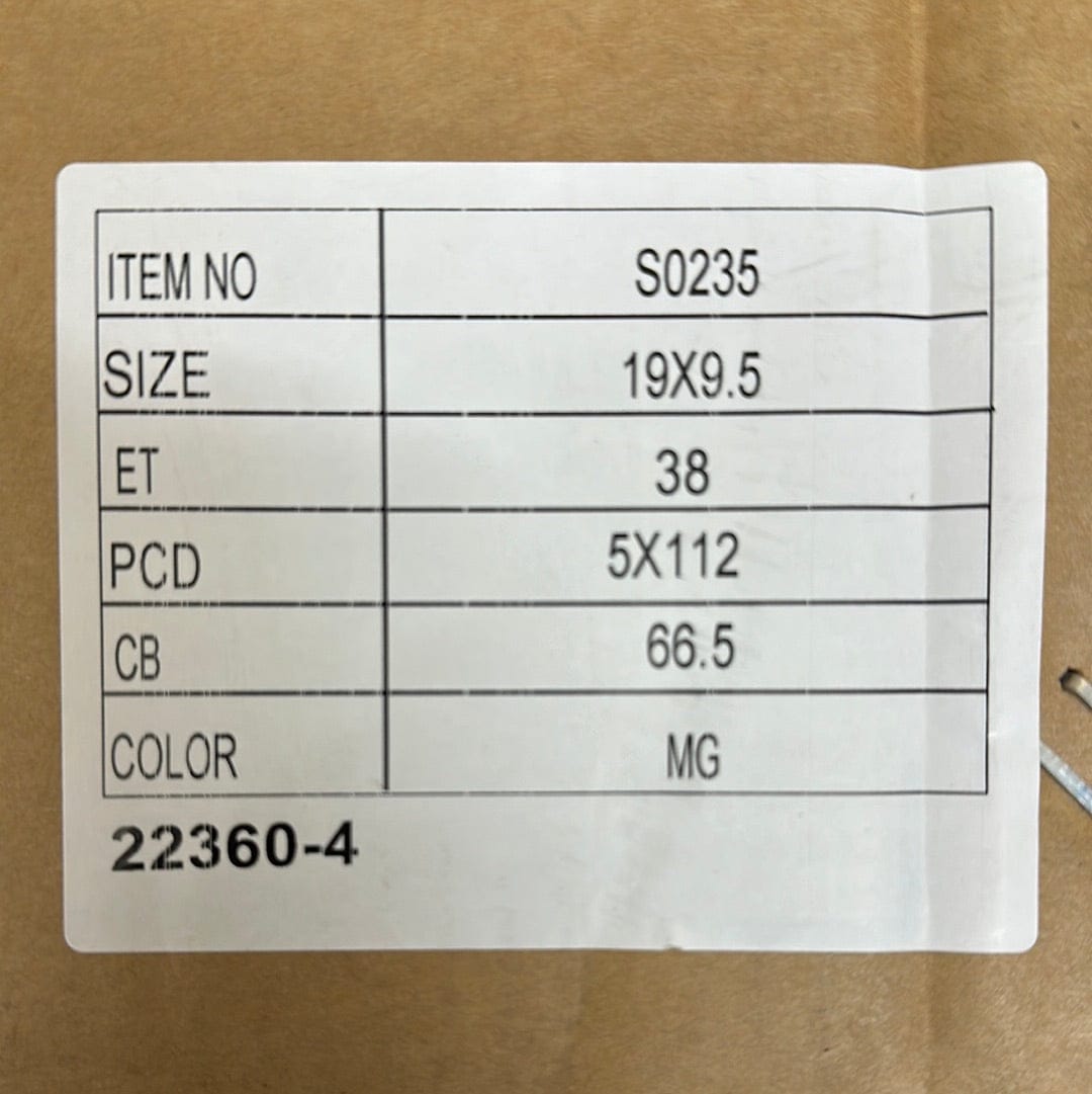 OE - 0235 19x9.5 5x112 GUNMETAL MACHINED FACE - Gun Hill Tire House (WTW - WHOLESALE TIRES & WHEELS)