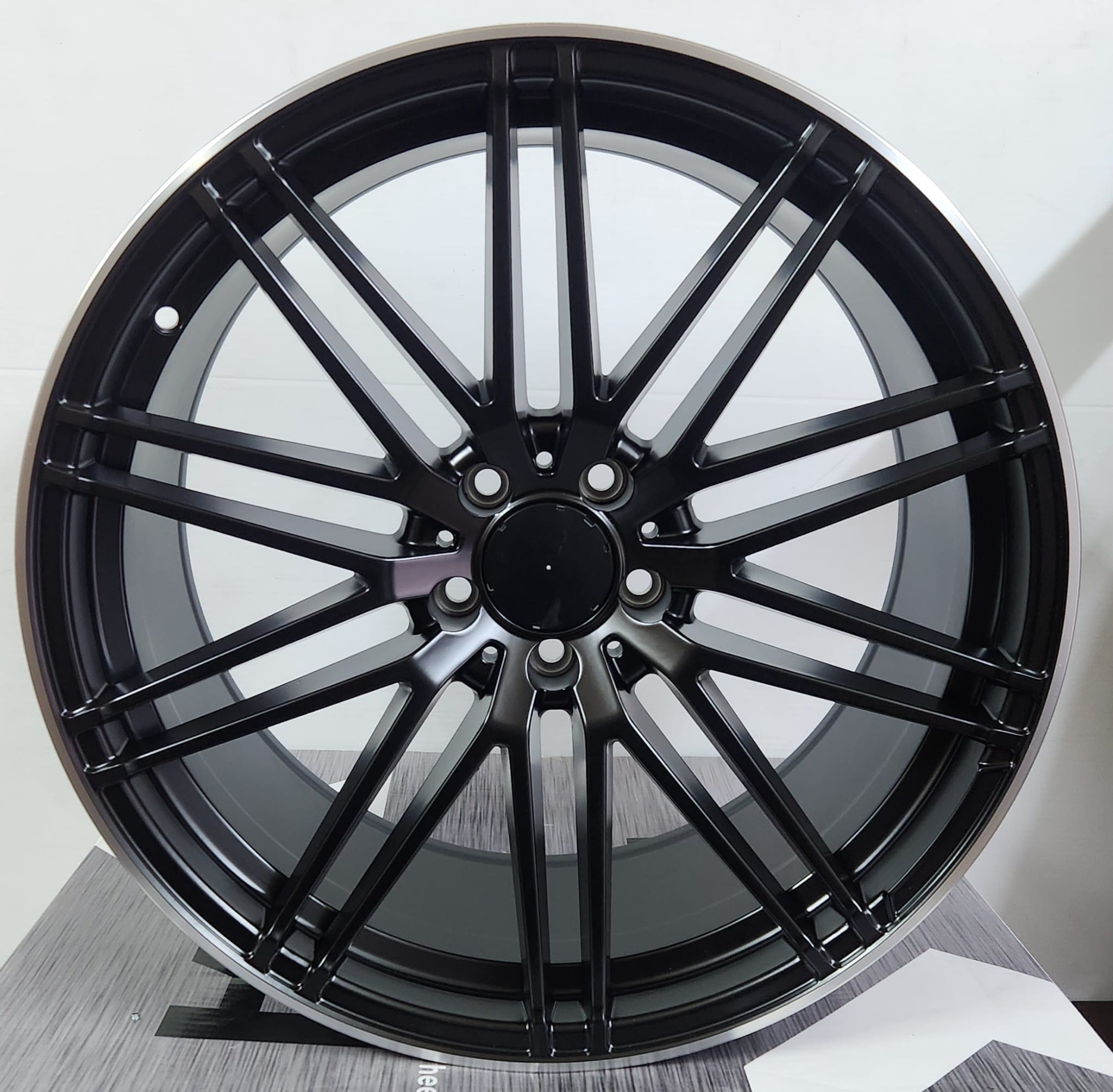 OE - 0297 20X9.5 5X112 MATTE BLACK BLACK MACHINE LIP - Gun Hill Tire House (WTW - WHOLESALE TIRES & WHEELS)