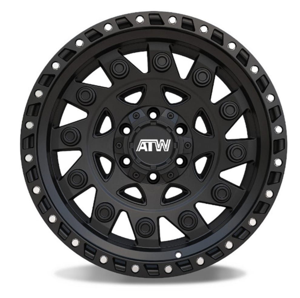 ATW CONGO 20X10 6X135 6X139.7 SATIN BLACK STAINLESS POINT - Gun Hill Tire House (WTW - WHOLESALE TIRES & WHEELS)