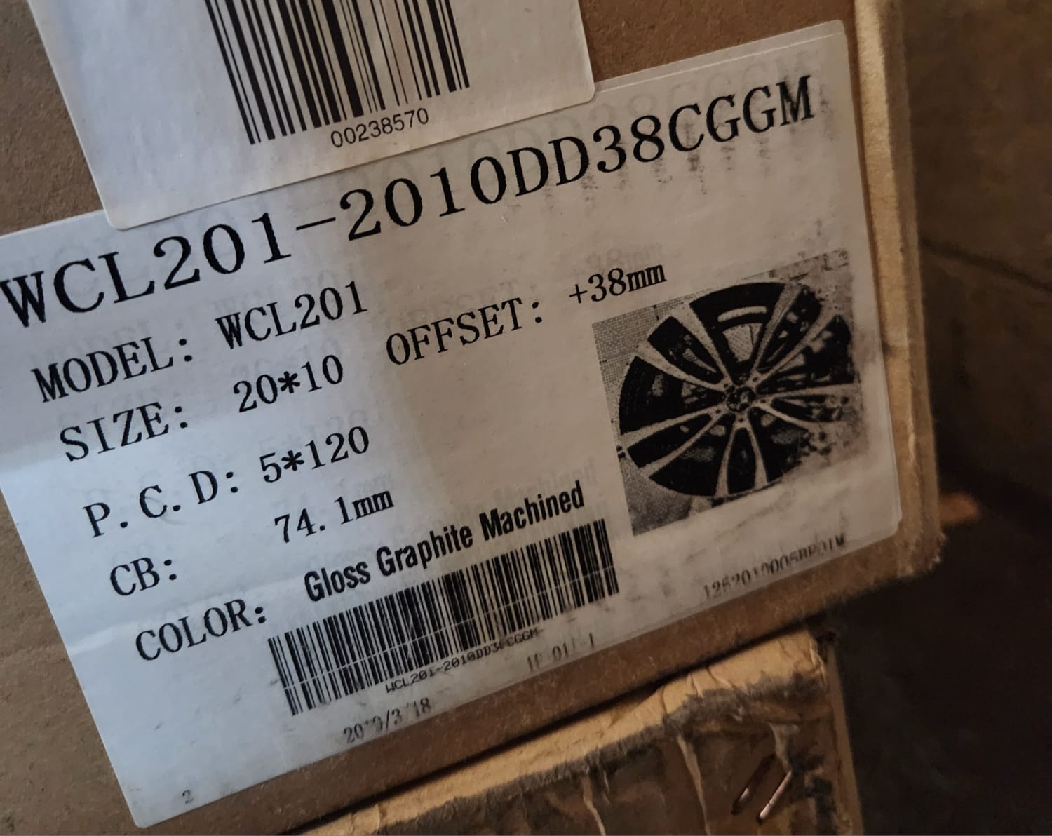 WCL201 20X10 5X120 GLOSS GRAPHITE MACHINE - Gun Hill Tire House (WTW - WHOLESALE TIRES & WHEELS)