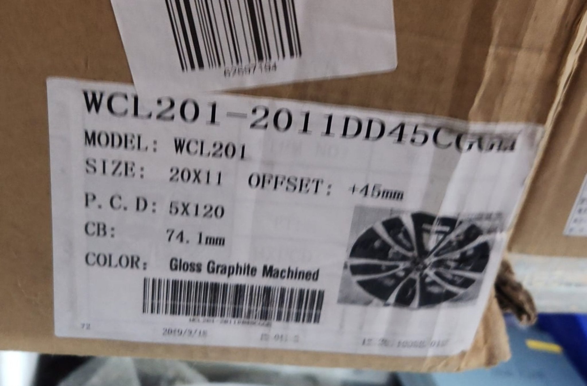 WCL201 WHEELS 20X11 5X120 GLOSS GRAPHITE MACHINE - Gun Hill Tire House (WTW - WHOLESALE TIRES & WHEELS)