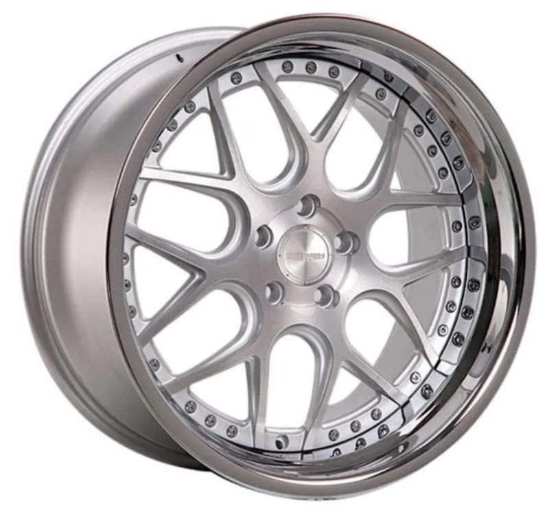 RENNEN CSL2 20x8.5 BLANK (5x112 - 5x120) SILVER BRUSHED FACE W CHROME SSL LIP - Gun Hill Tire House (WTW - WHOLESALE TIRES & WHEELS)