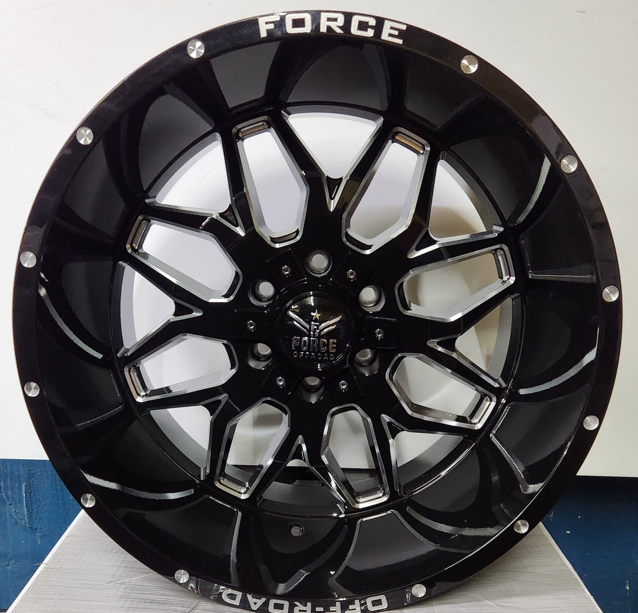 FORCE F - 30 20x12 5x139.7 / 5x150 GLOSS BLACK W/ MILLING WINDOW - Gun Hill Tire House (WTW - WHOLESALE TIRES & WHEELS)