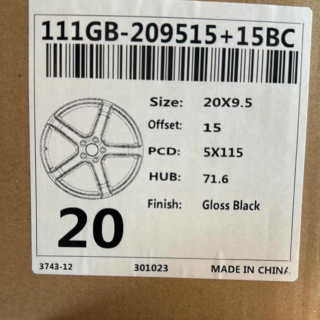 RP91 FFSR03 HELLCATTI 20x9.5 5x115 FLOW FORM GLOSS BLACK - Gun Hill Tire House (WTW - WHOLESALE TIRES & WHEELS)