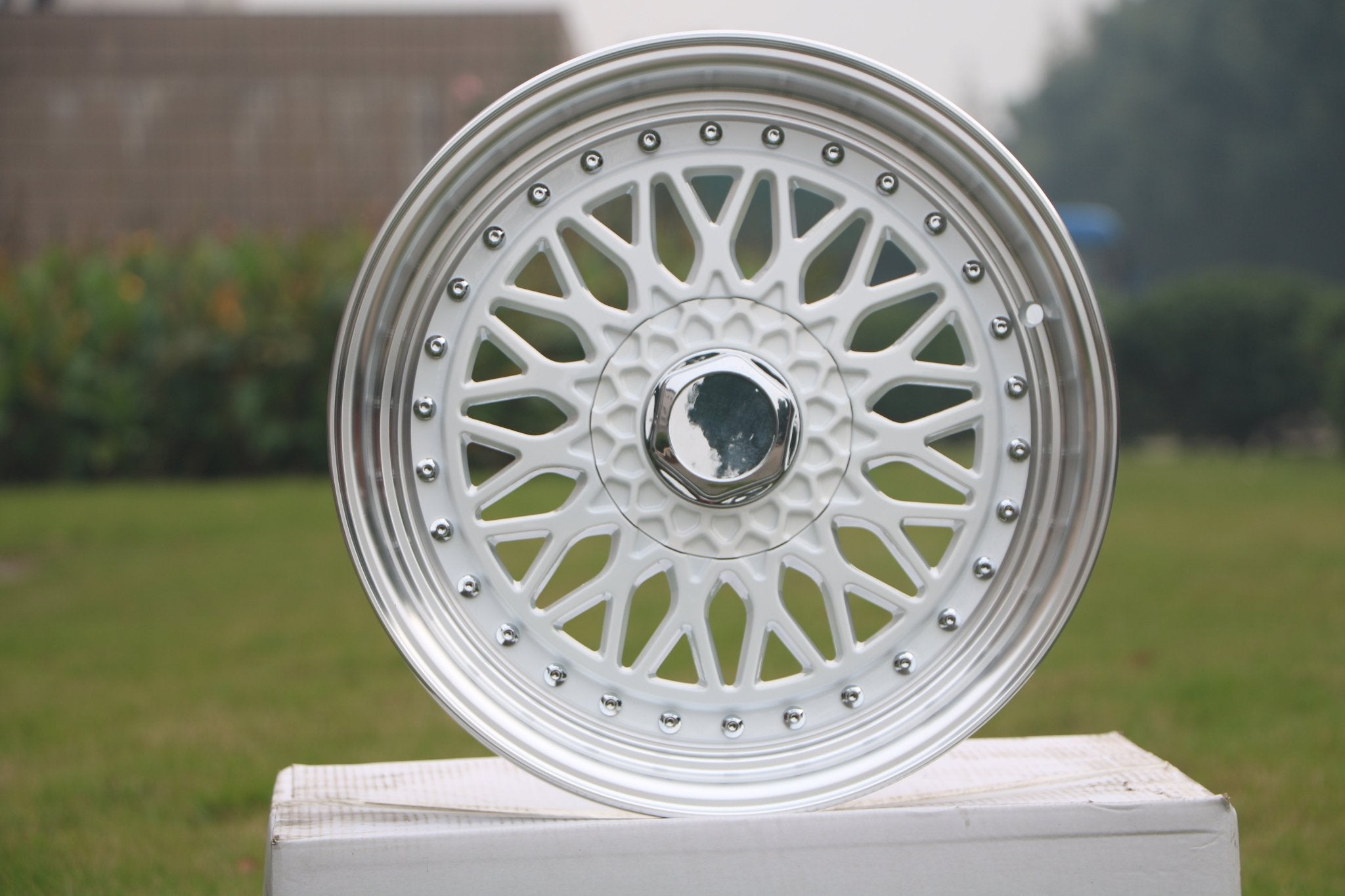W881 479 White Machined Lip 17x7.5 ET35 5x112/114.3/120 CB73.1 - Gun Hill Tire House (WTW - WHOLESALE TIRES & WHEELS)