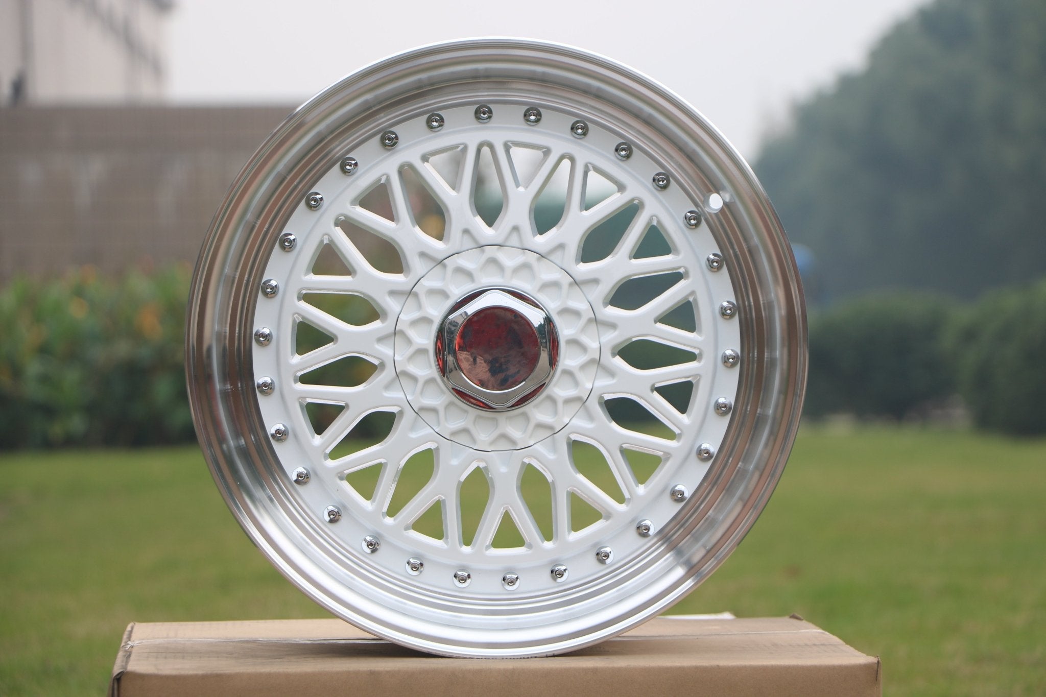 W881 479 White Machined Lip 17x7.5 ET35 5x112/114.3/120 CB73.1 - Gun Hill Tire House (WTW - WHOLESALE TIRES & WHEELS)
