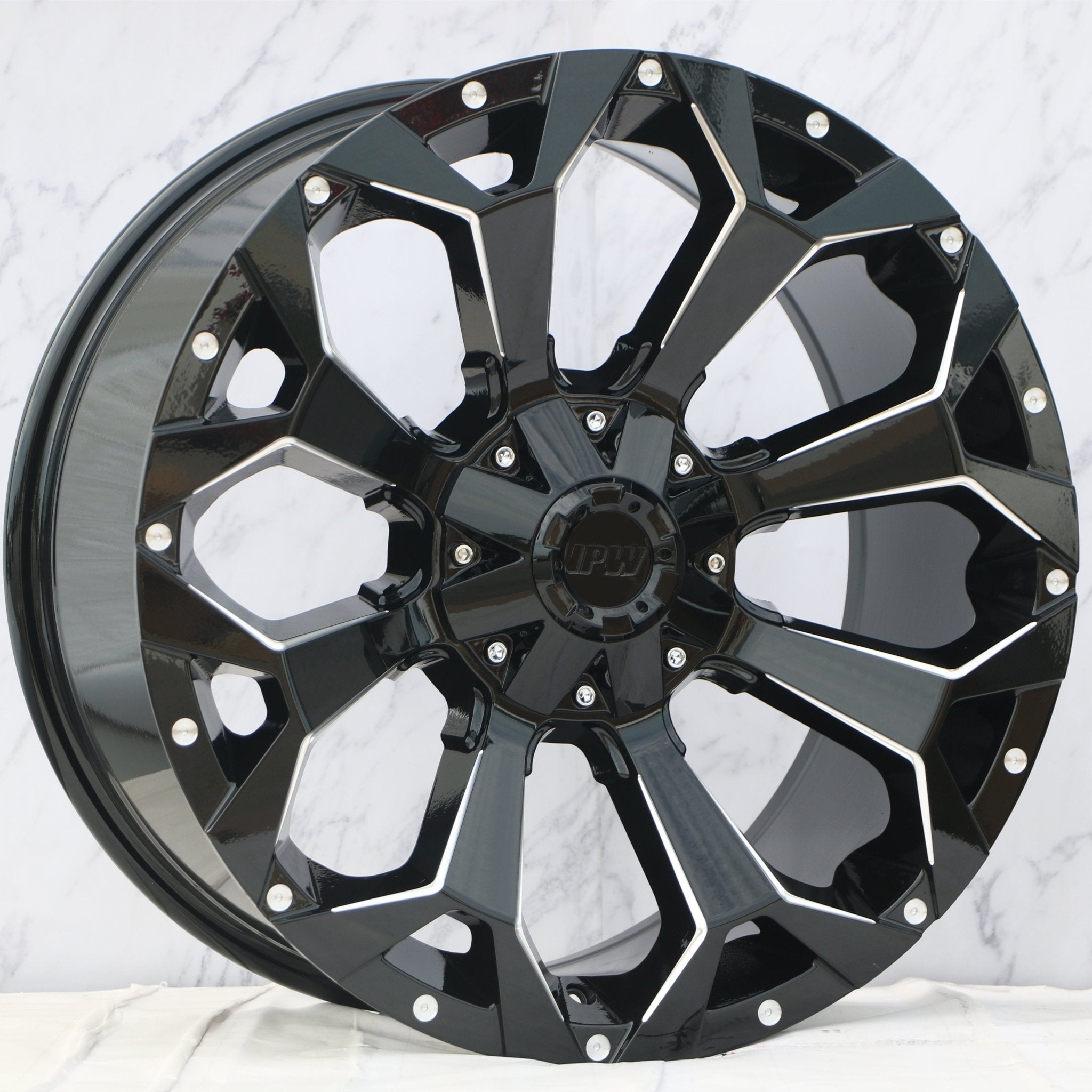 W950 1521 Gloss Black Milled 20x9.0 ET0 6x135/139.7 CB106.1 - Gun Hill Tire House (WTW - WHOLESALE TIRES & WHEELS)