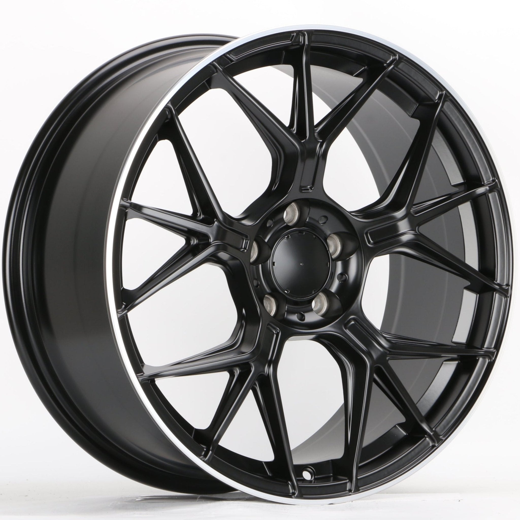 W871 iVF - 120 Satin Black Machined Lip 20x9.5 ET45 5x112 CB66.6 - Gun Hill Tire House (WTW - WHOLESALE TIRES & WHEELS)