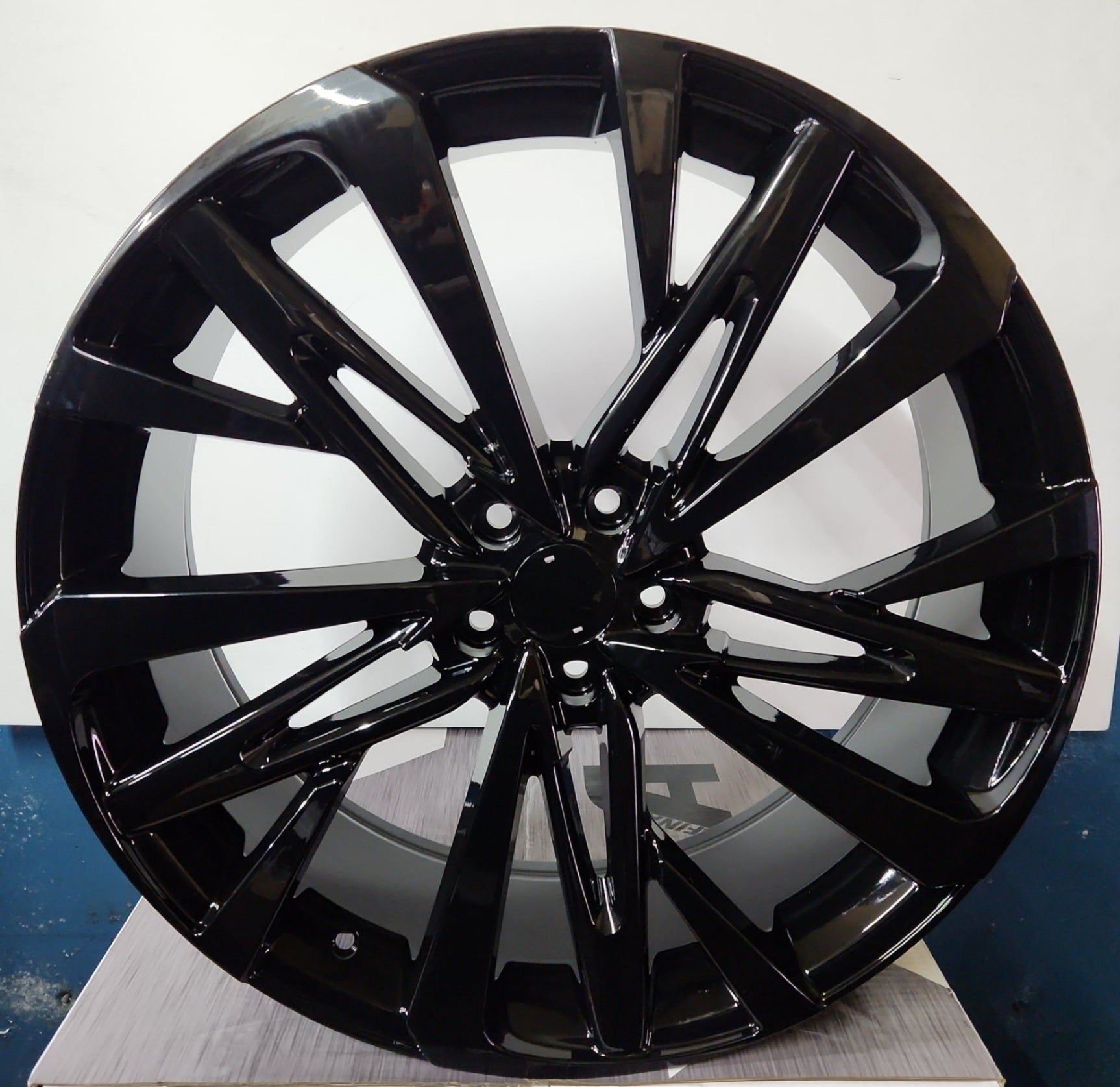 NEW WEOE LEX WHEELS U54 - 35 - 3 22X8 5X114.3 GLOSS BLACK - Gun Hill Tire House (WTW - WHOLESALE TIRES & WHEELS)