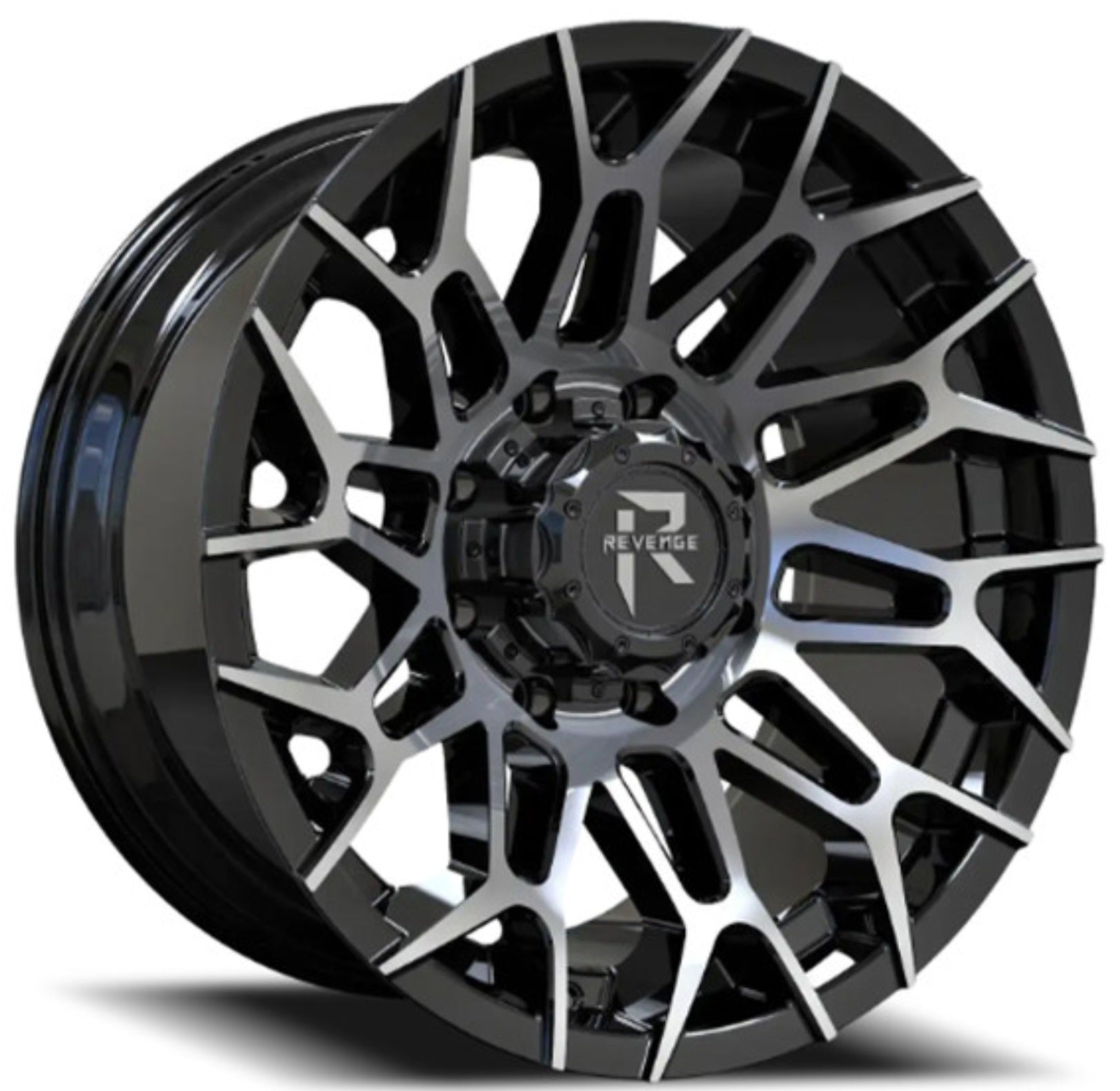 REVENGE RV - 203 20X10 5X127 5X139.7 BLACK MACHINED - Gun Hill Tire House (WTW - WHOLESALE TIRES & WHEELS)