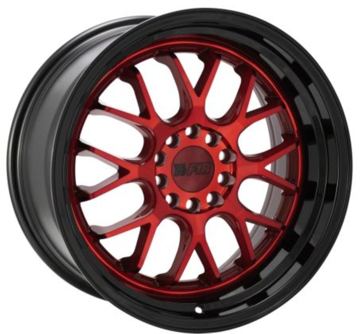 FR F21 18X8.5 5X112 5X114.3 CANDY RED WITH BLACK LIP - Gun Hill Tire House (WTW - WHOLESALE TIRES & WHEELS)
