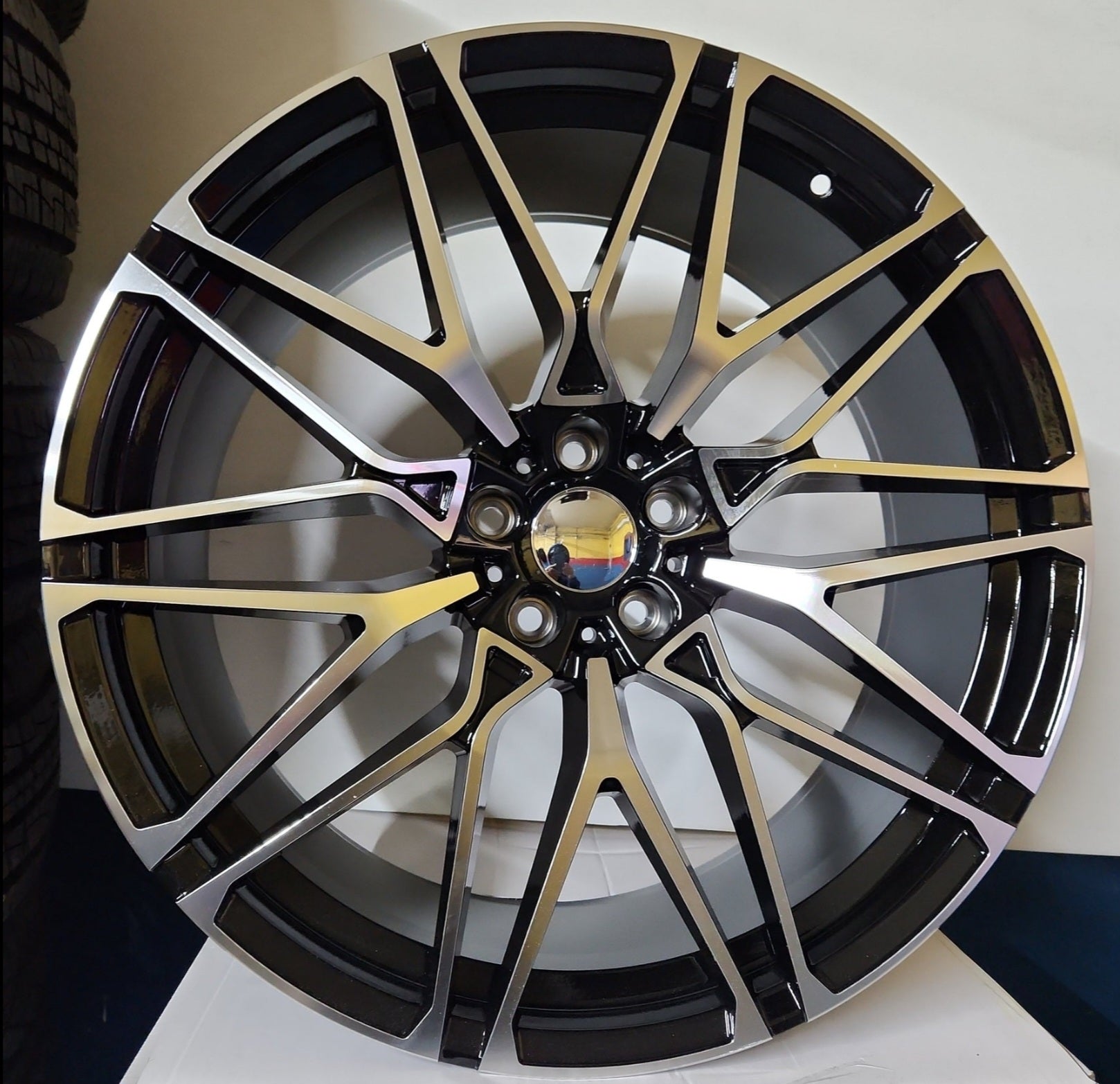 WHEELS 7100 20X9 5X112 BLACK MACHINE FACE - Gun Hill Tire House (WTW - WHOLESALE TIRES & WHEELS)