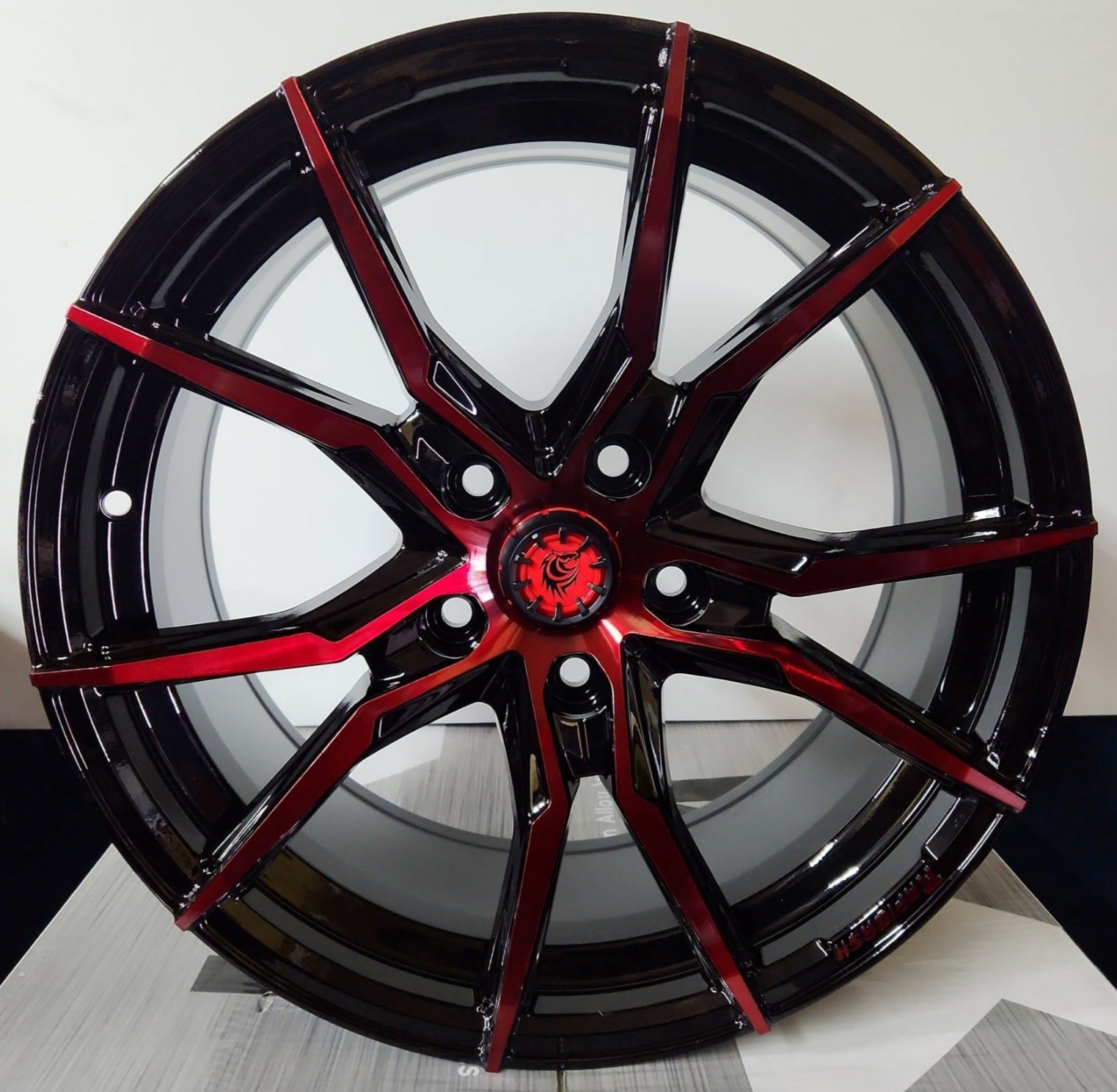 RAPIDASH RD - R7 17x7.5 5x114.3 GLOSS BLACK WITH SCARLET RED TOP - Gun Hill Tire House (WTW - WHOLESALE TIRES & WHEELS)