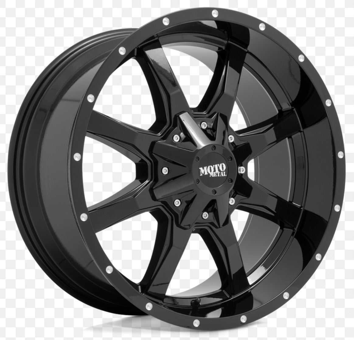 MO970 17x9 8X165.1 GLOSS BLACK MILLING LIP - Gun Hill Tire House (WTW - WHOLESALE TIRES & WHEELS)