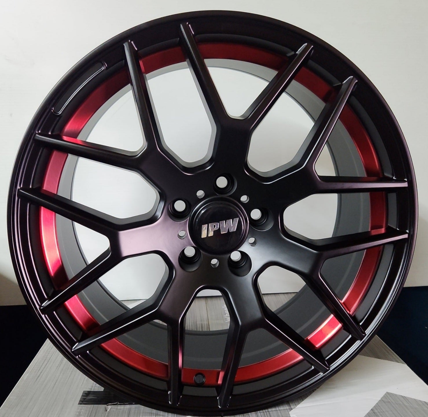 OE - RD38 18X8.0 5X112 MATTE BLACK W RED UNDERCUT - Gun Hill Tire House (WTW - WHOLESALE TIRES & WHEELS)